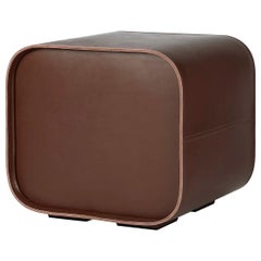 Cube Leather Stool