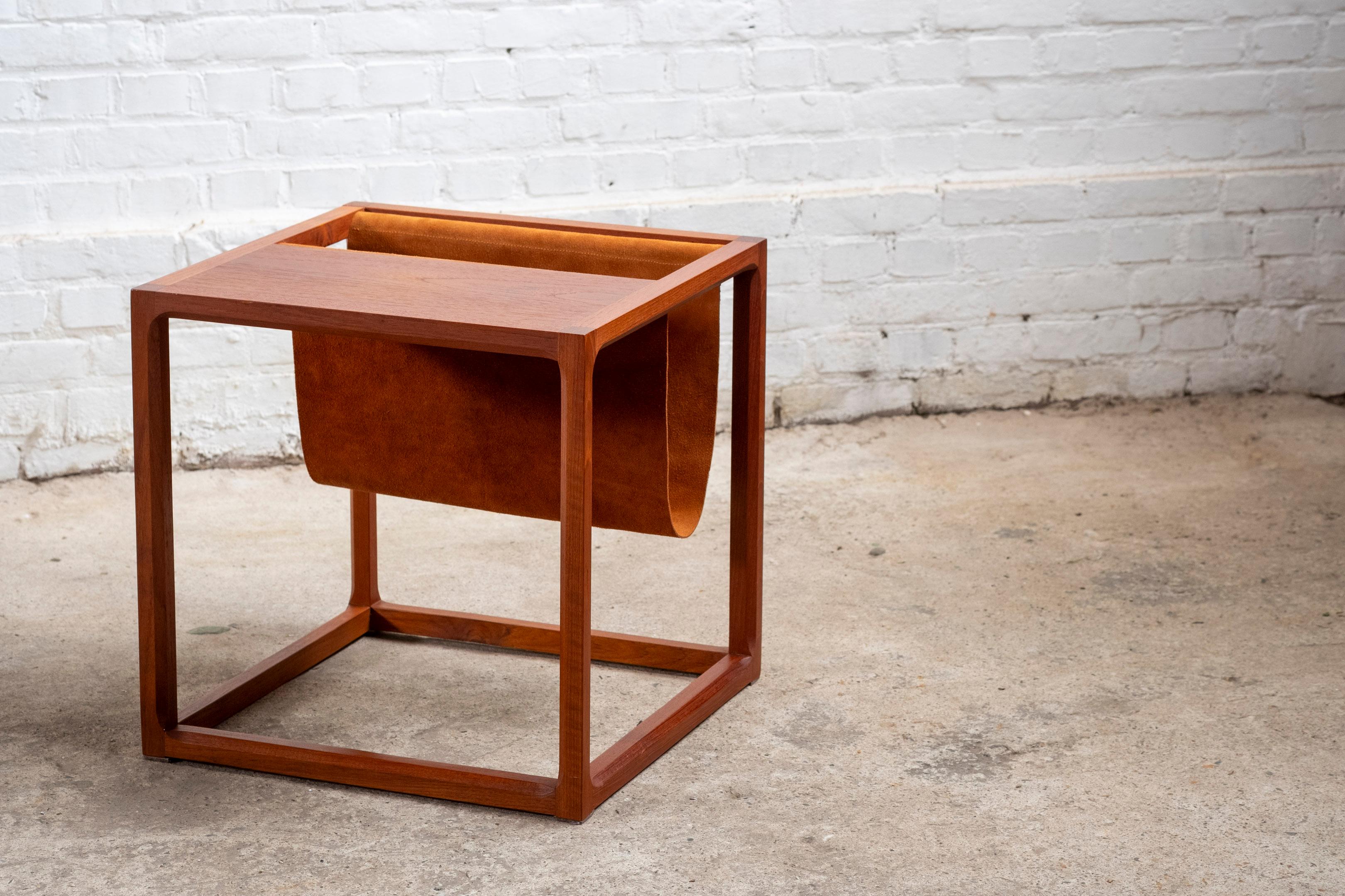 Cube Magazine Rack/ Side table by Kai Kristiansen for Aksel Kjersgaard, Denmark In Good Condition In Balen, BE