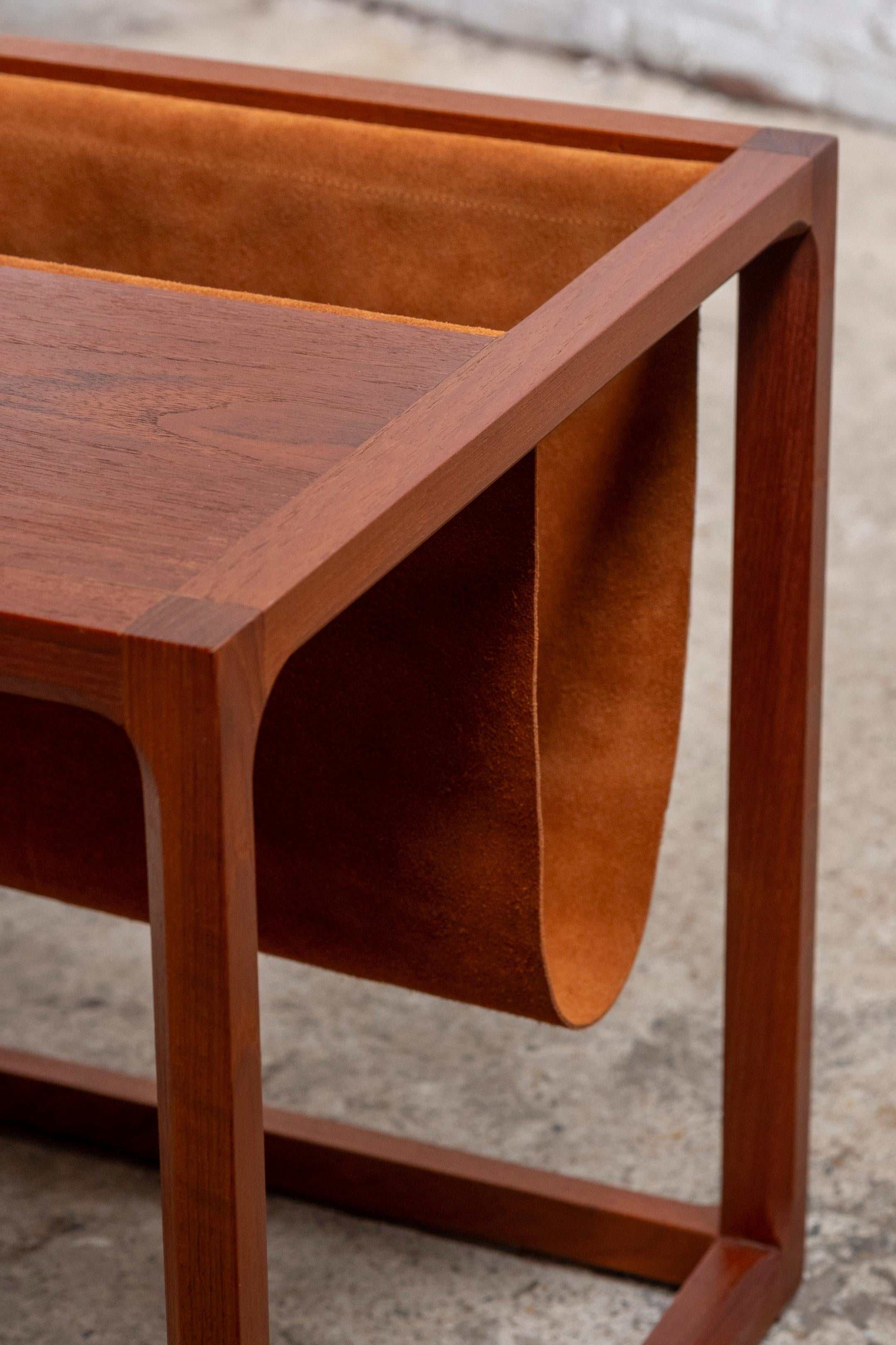 Cube Magazine Rack/ Side table by Kai Kristiansen for Aksel Kjersgaard, Denmark 2