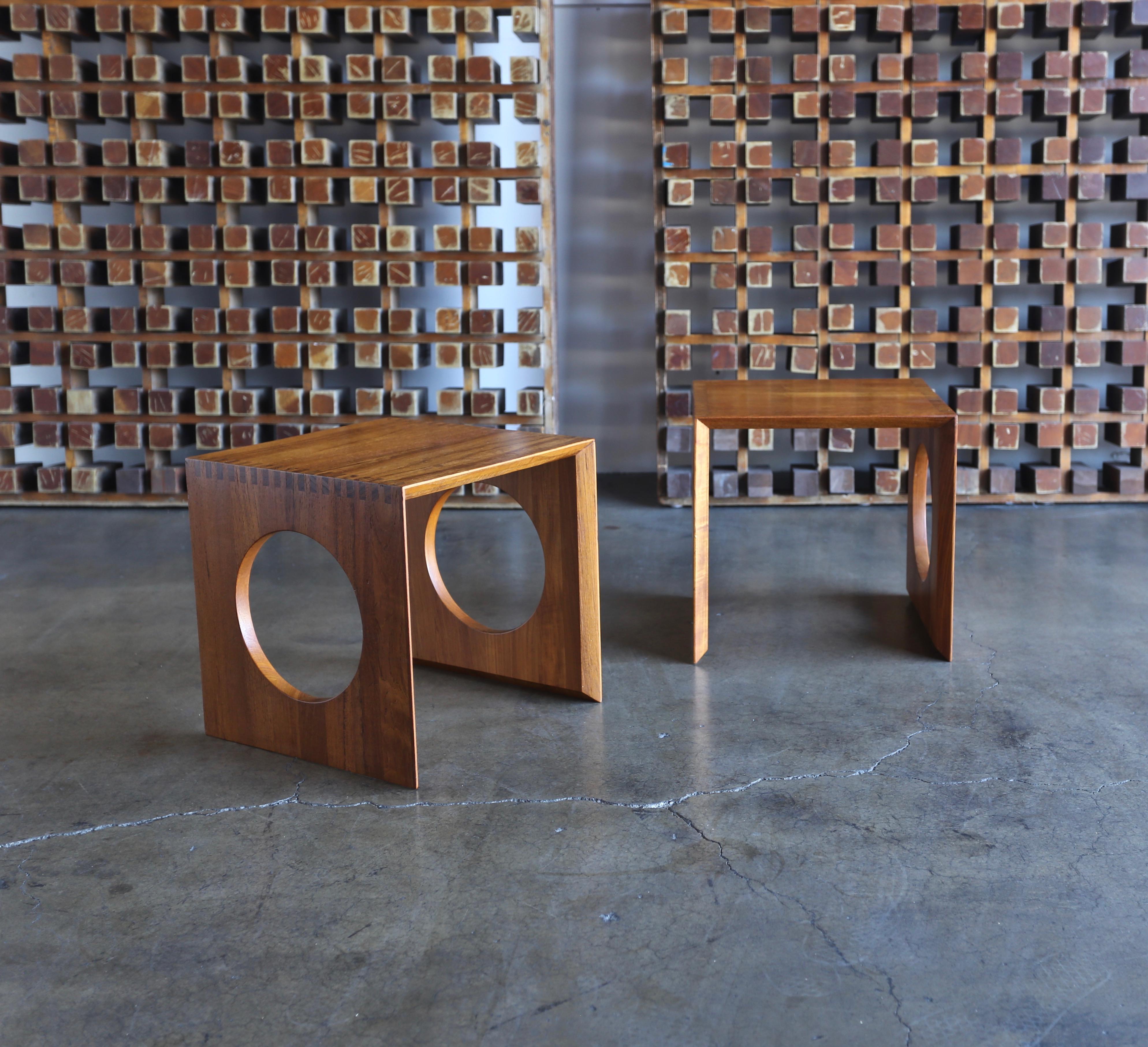 Cube Nesting Tables by Peter Hvidt for Richard Nissen In Good Condition In Costa Mesa, CA