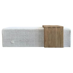 Cube ottoman 65" with elm table