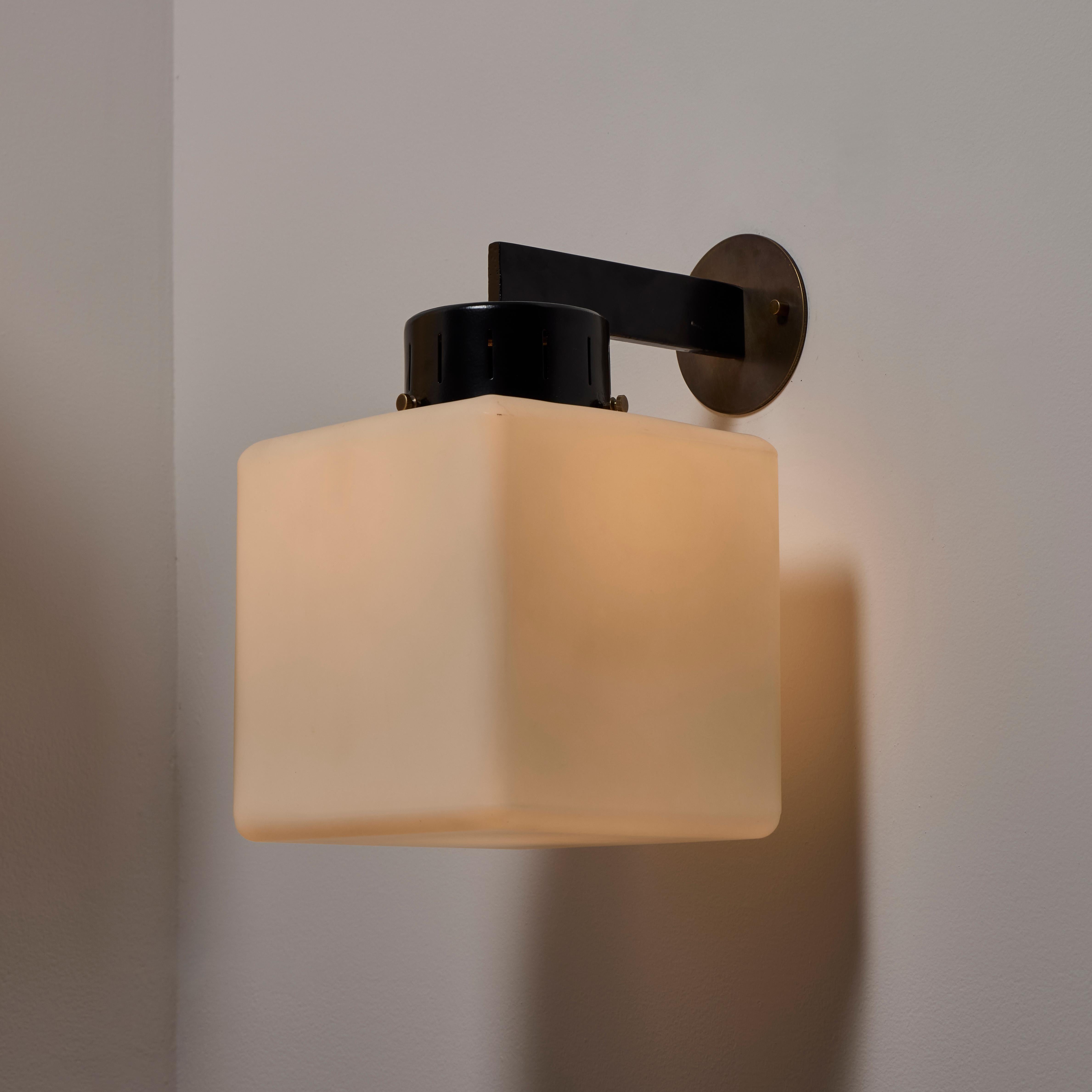 Painted Cube Sconces by Stilnovo For Sale