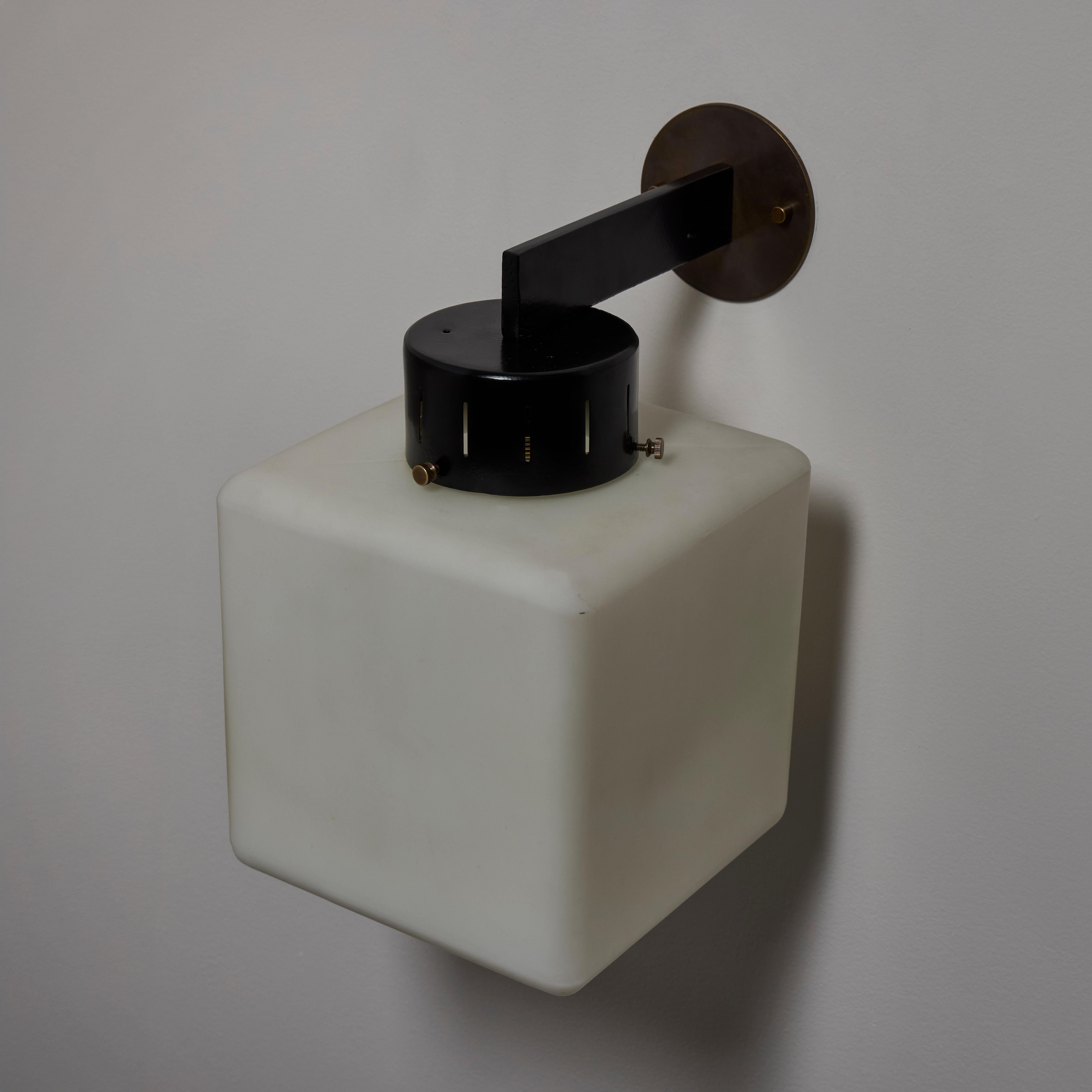 Mid-20th Century Cube Sconces by Stilnovo For Sale