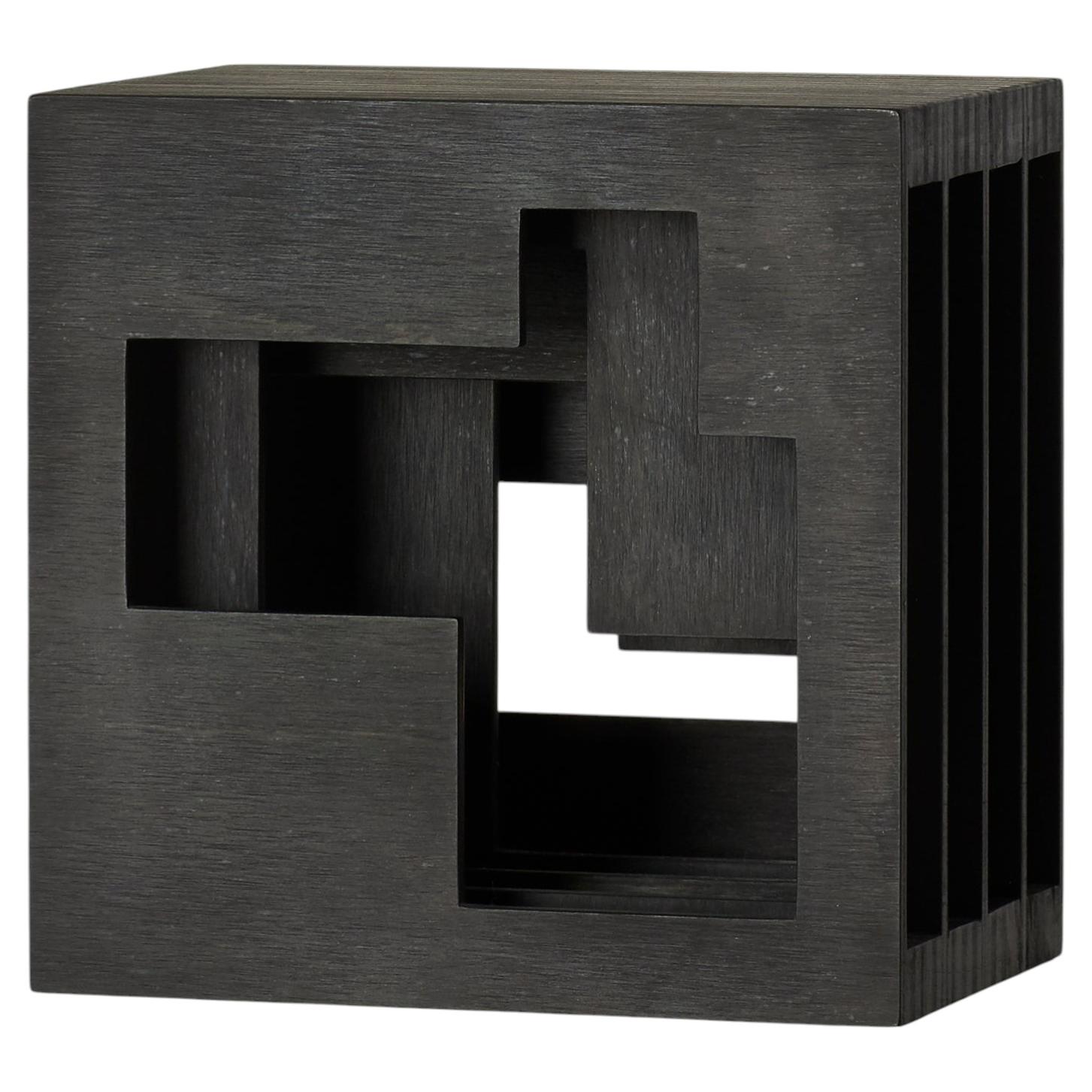 Cube Series 1 Wall Sculpture in Birch Plywood by Kristine Engelbrecht For Sale