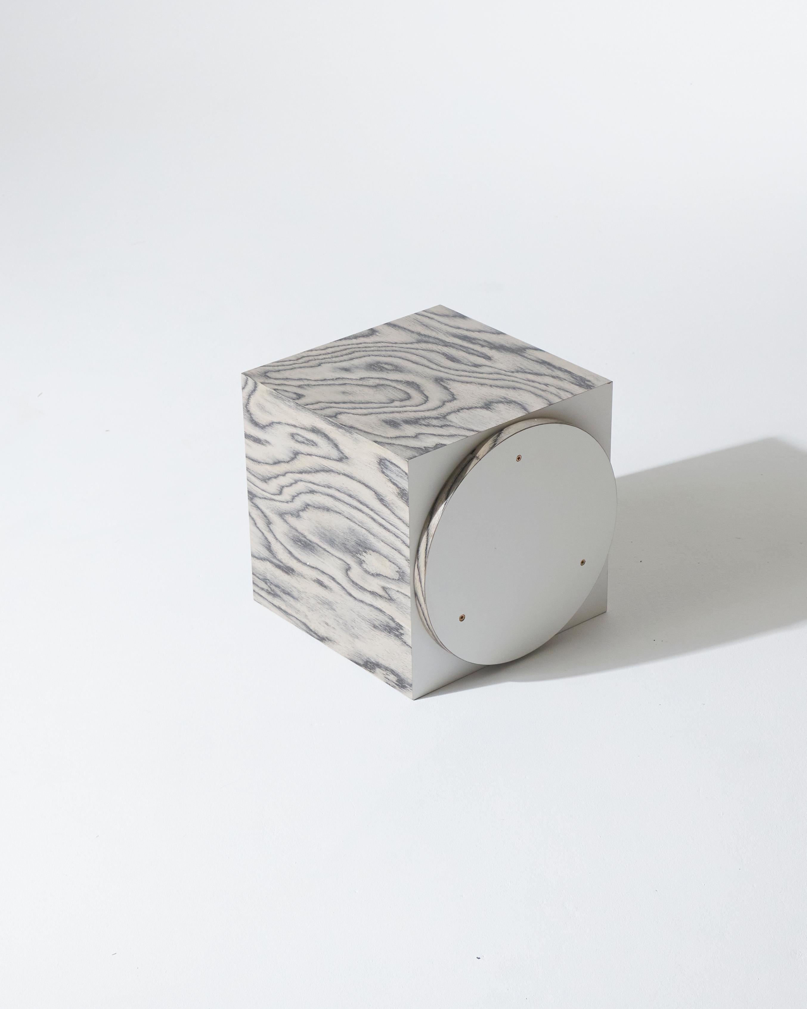 Contemporary Cube-shaped side table 