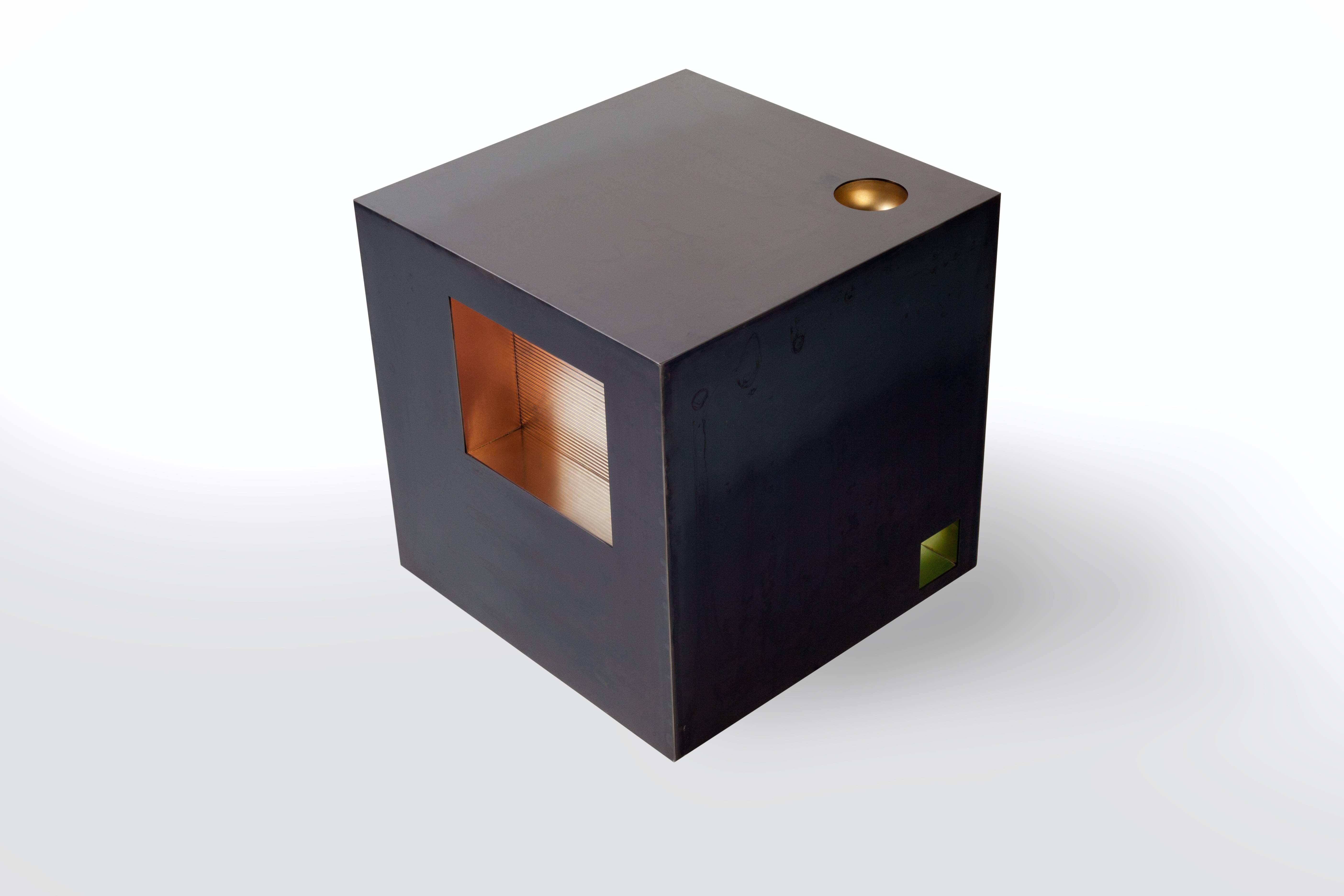 Brutalist Cube Side Table by Harry Clark