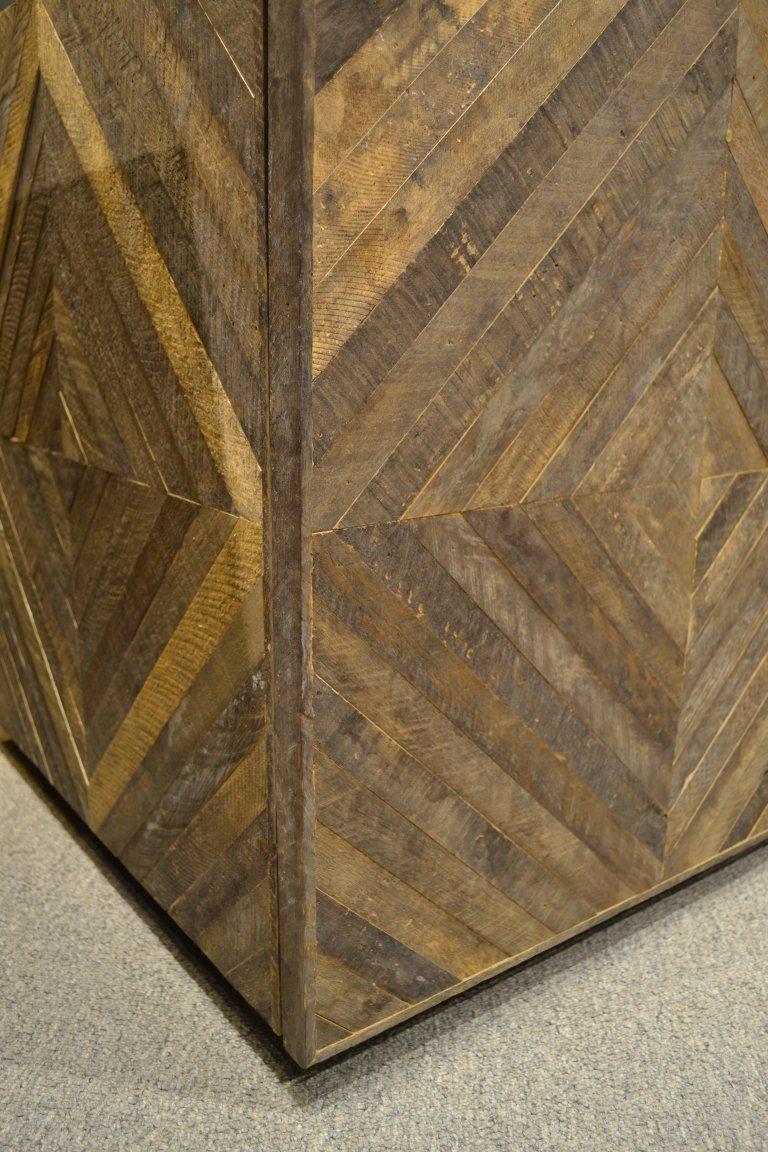 Rustic Cube Side Table For Sale