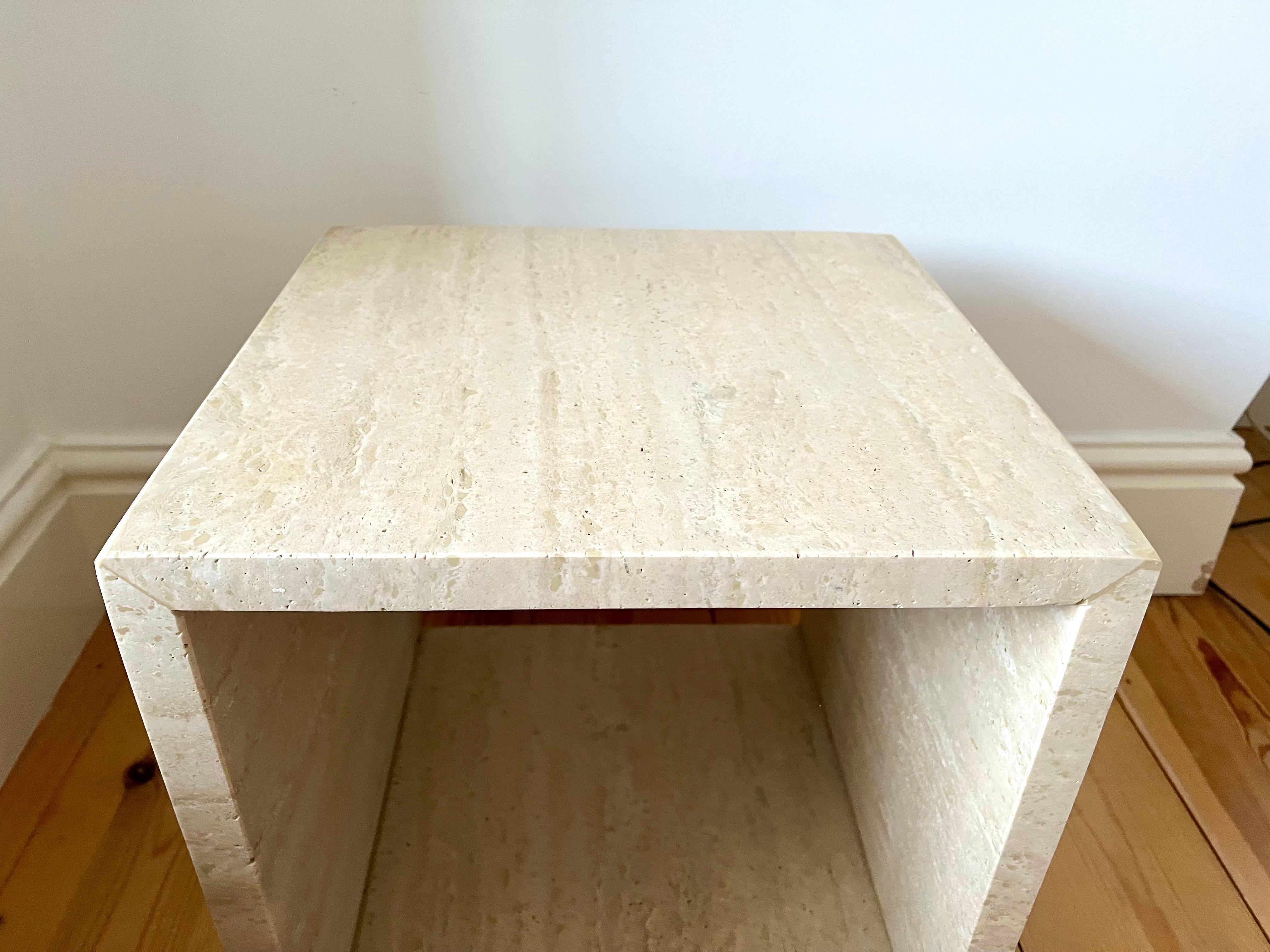 stone cube side table
