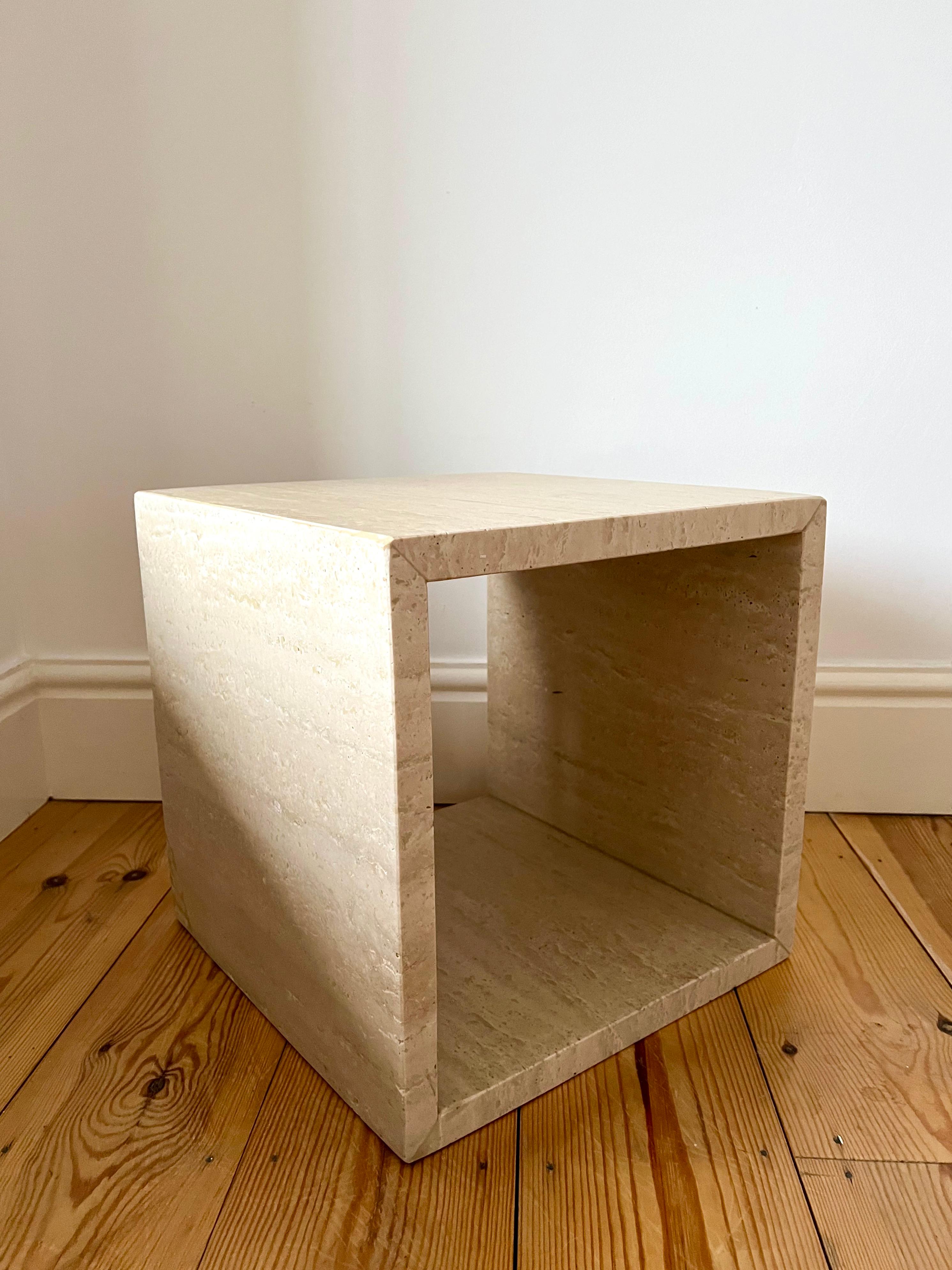 stone cube coffee table
