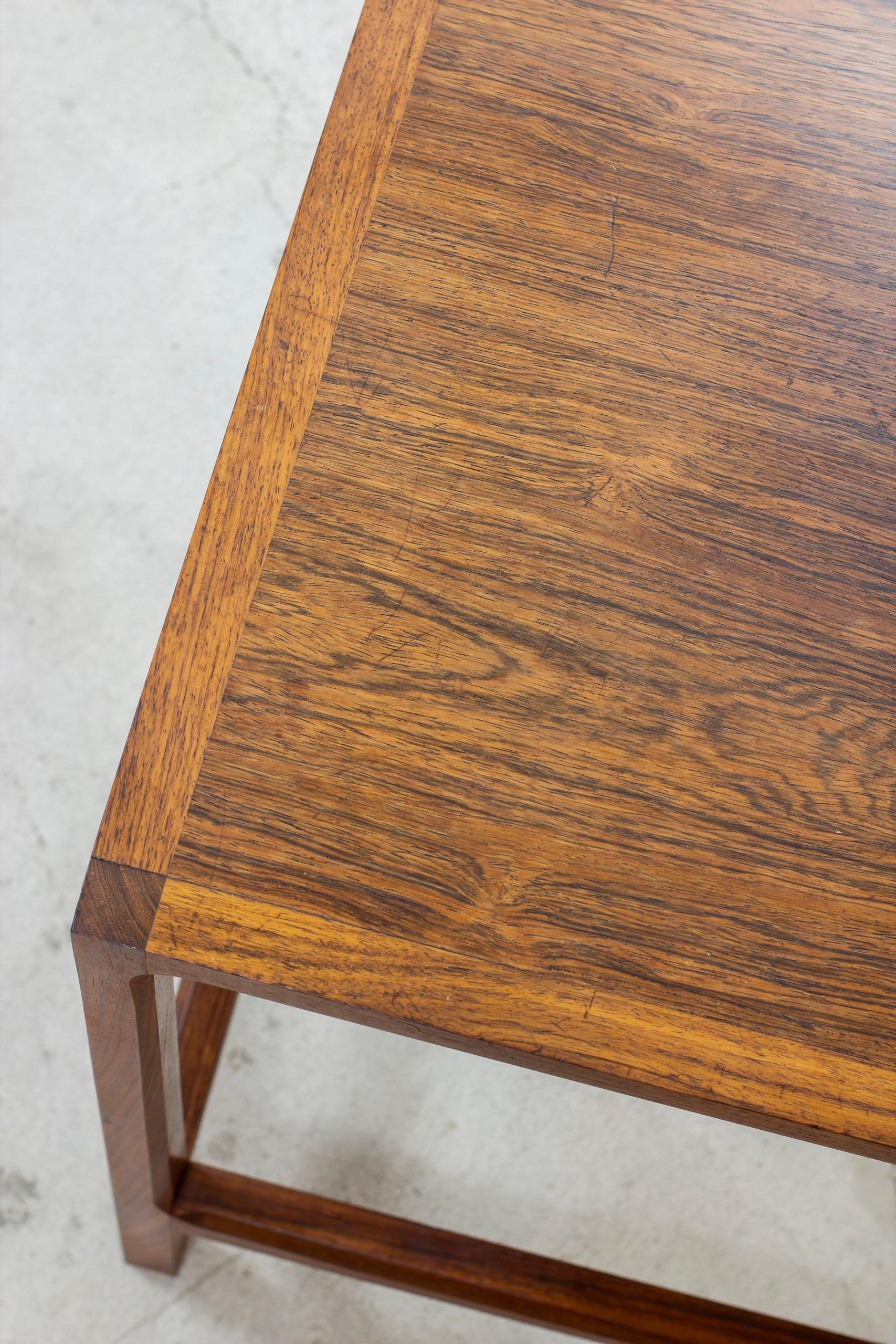 Cube side tables in walnut by Kai Kristiansen for Aksel Kjaersgaard, Denmark For Sale 4