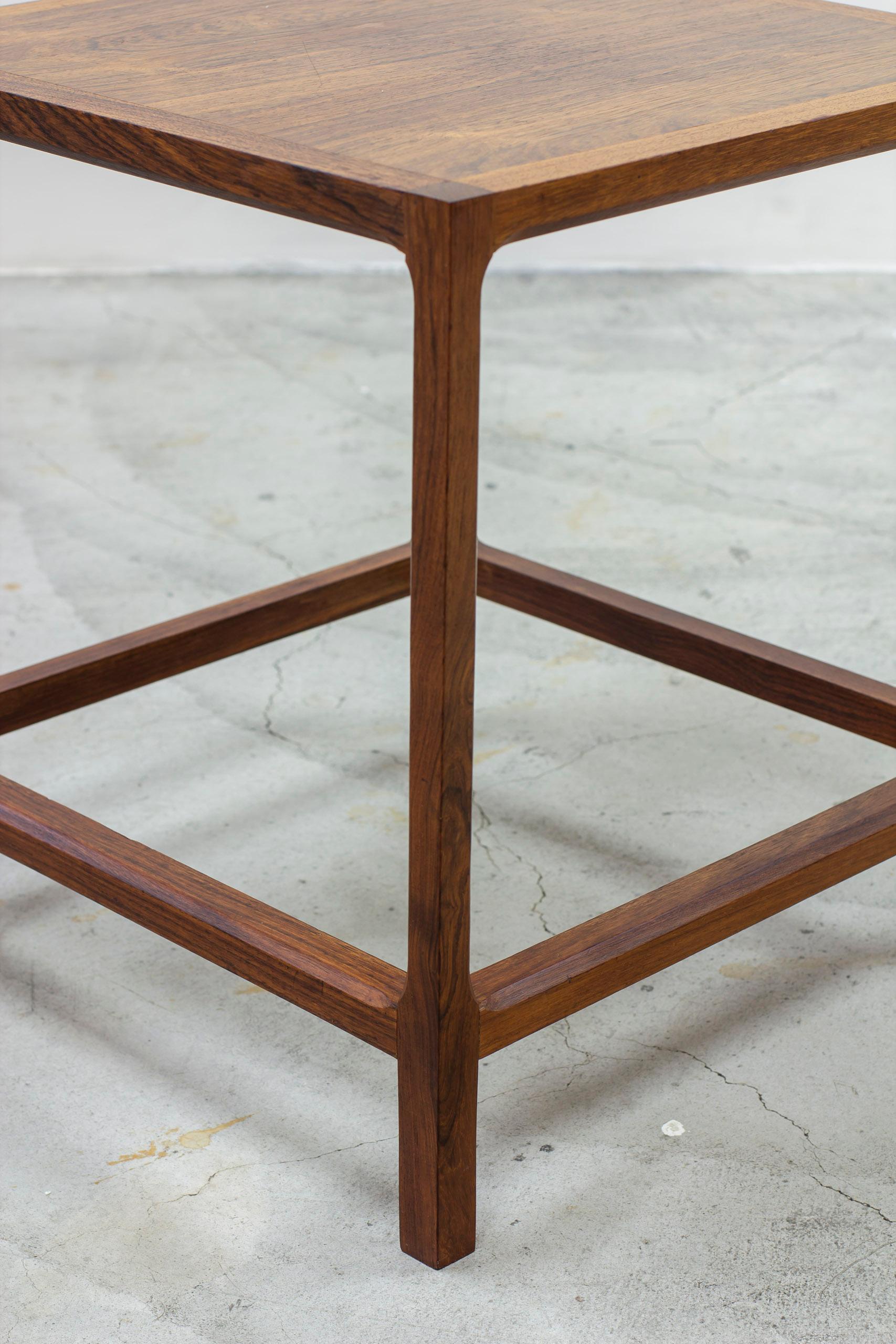 Mid-20th Century Cube side tables in walnut by Kai Kristiansen for Aksel Kjaersgaard, Denmark For Sale