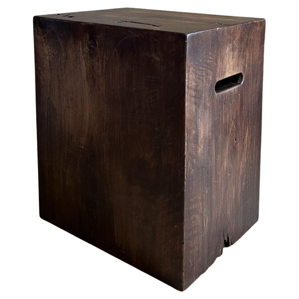 Cube Sidetable 19th Century Dark Walnut