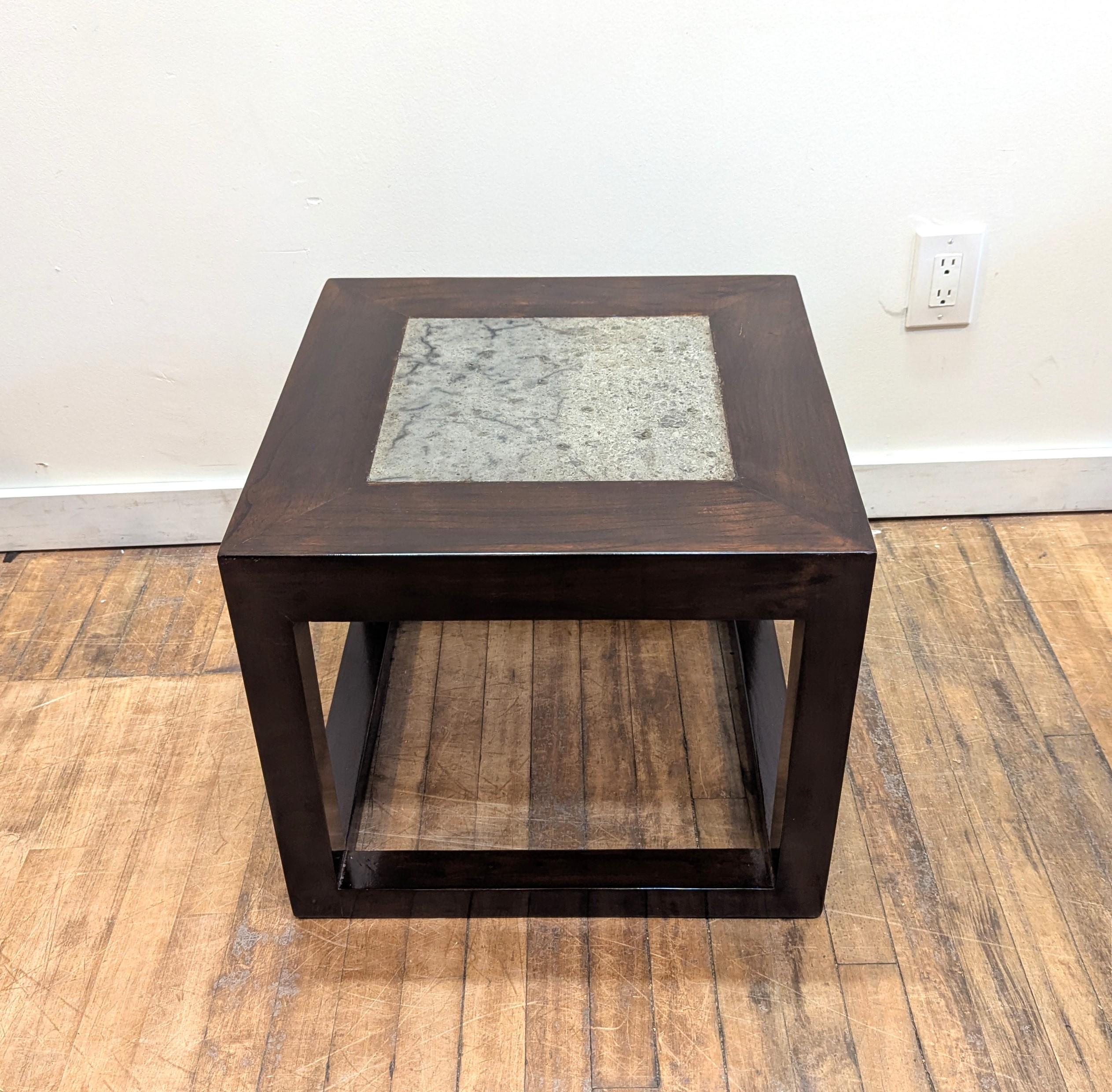 Cube Stone Top Table In Good Condition For Sale In New York, NY