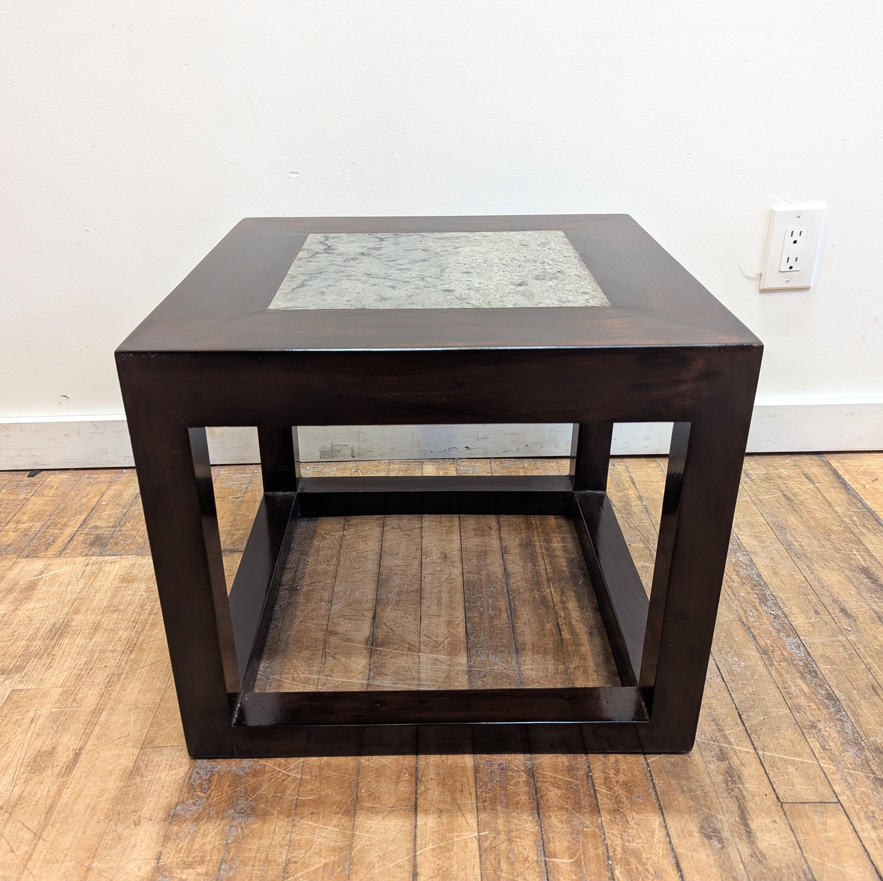 Cast Stone Cube Stone Top Table For Sale