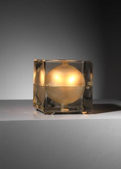 Cube table lamp Alessandro Mendini for Fidenza Vetraria Italian