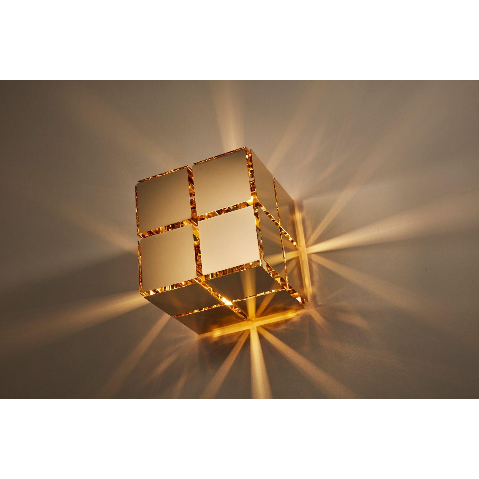 Modern Cube Wall Lamp by Mydriaz For Sale