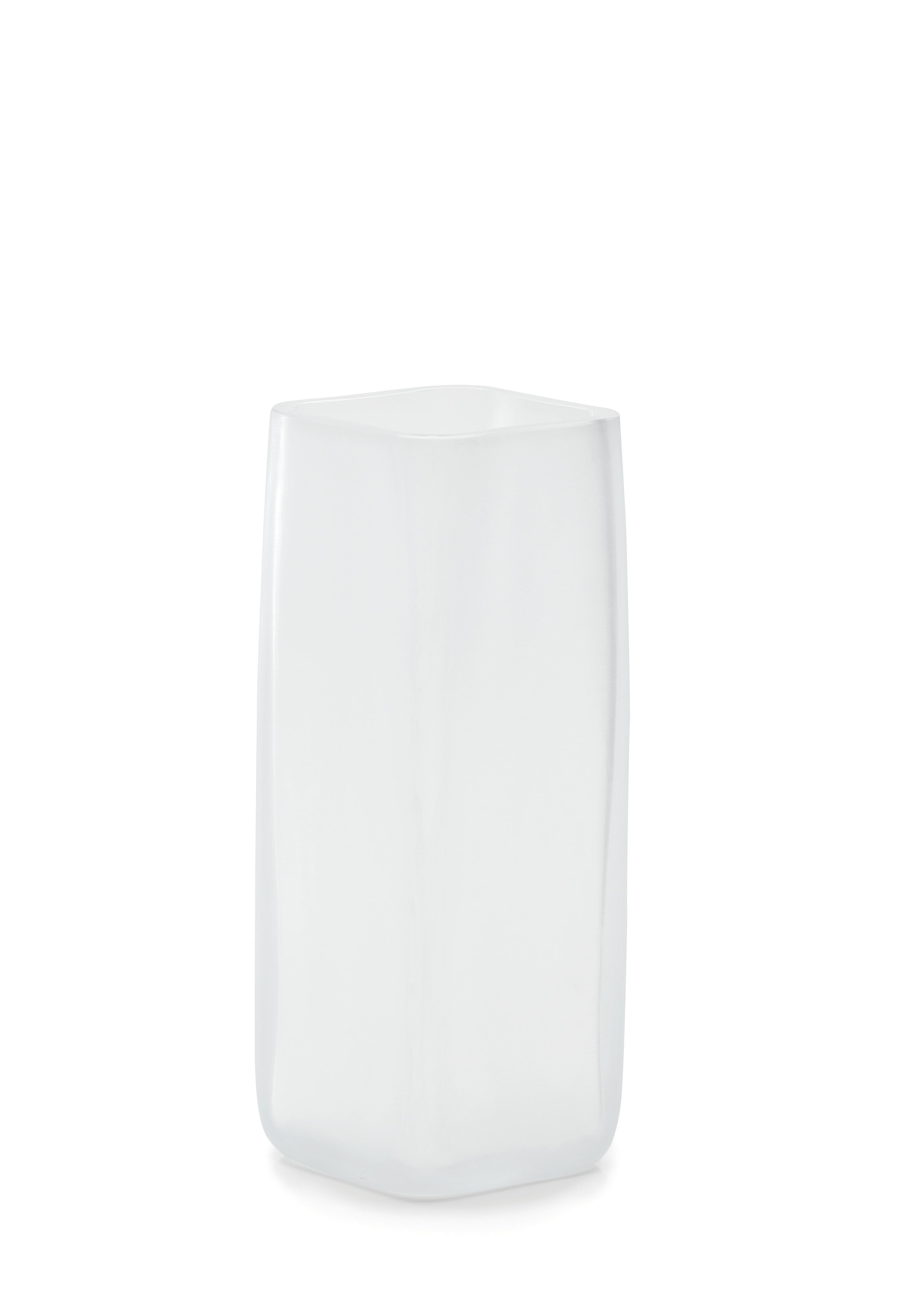 Cube white vase by Purho
Dimensions: D10 x H40 cm
Materials: Glass
Other colours available. 

Purho is a new protagonist of made in Italy design , a work of synthesis, a research that has lasted for years, an Italian soul and an international