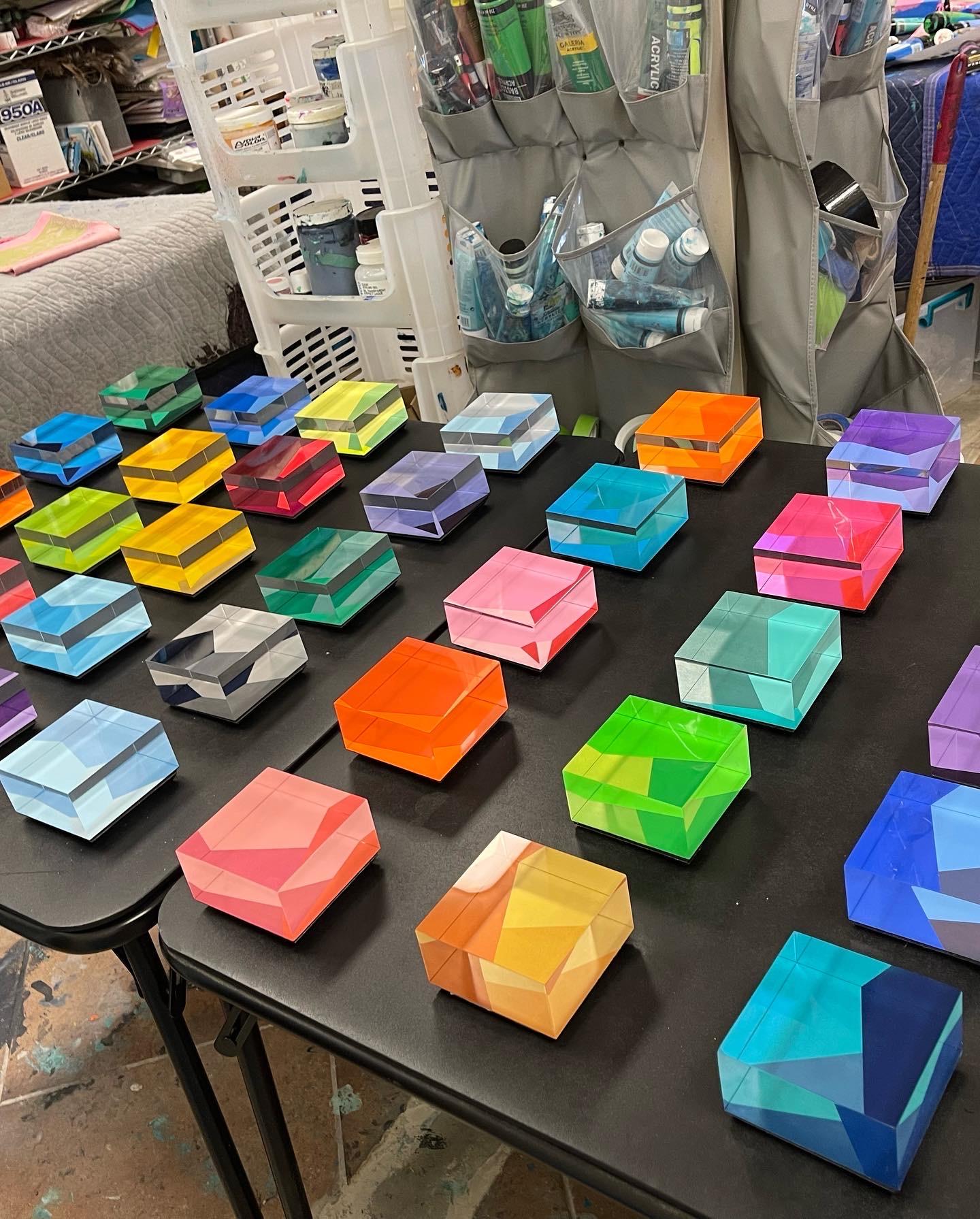 Painted Cubes For Sale