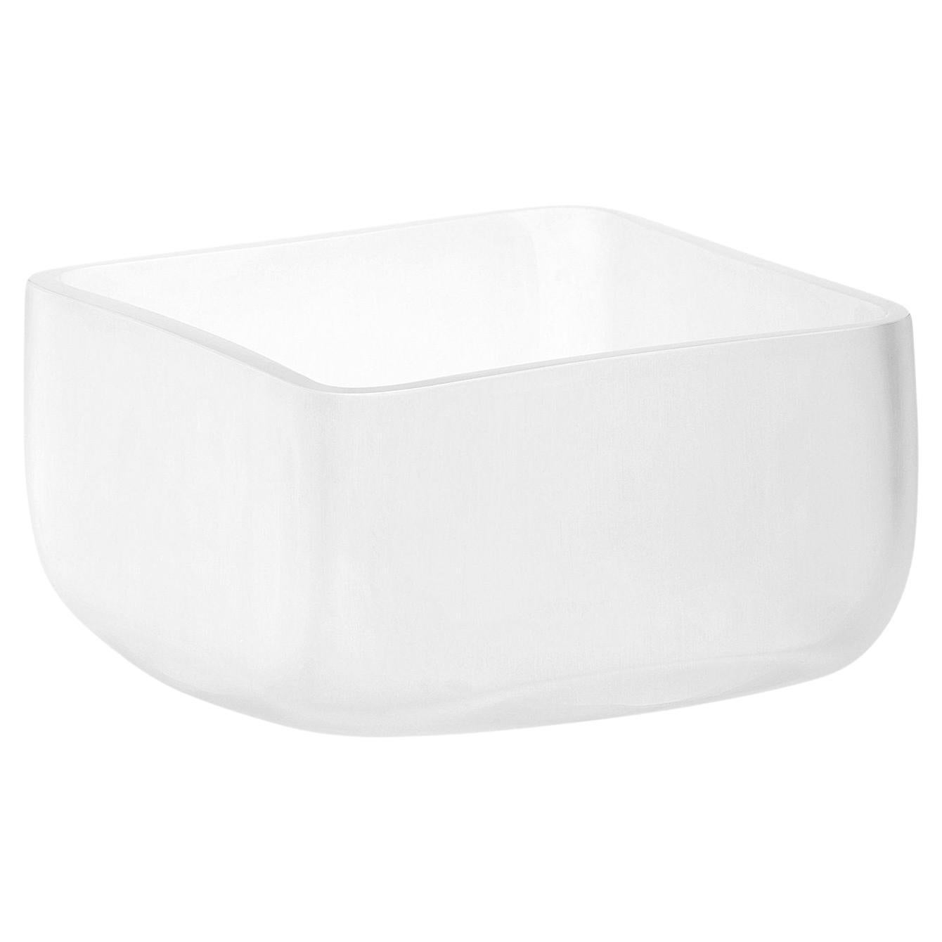 Cubes White Bowl by LPKW For Sale