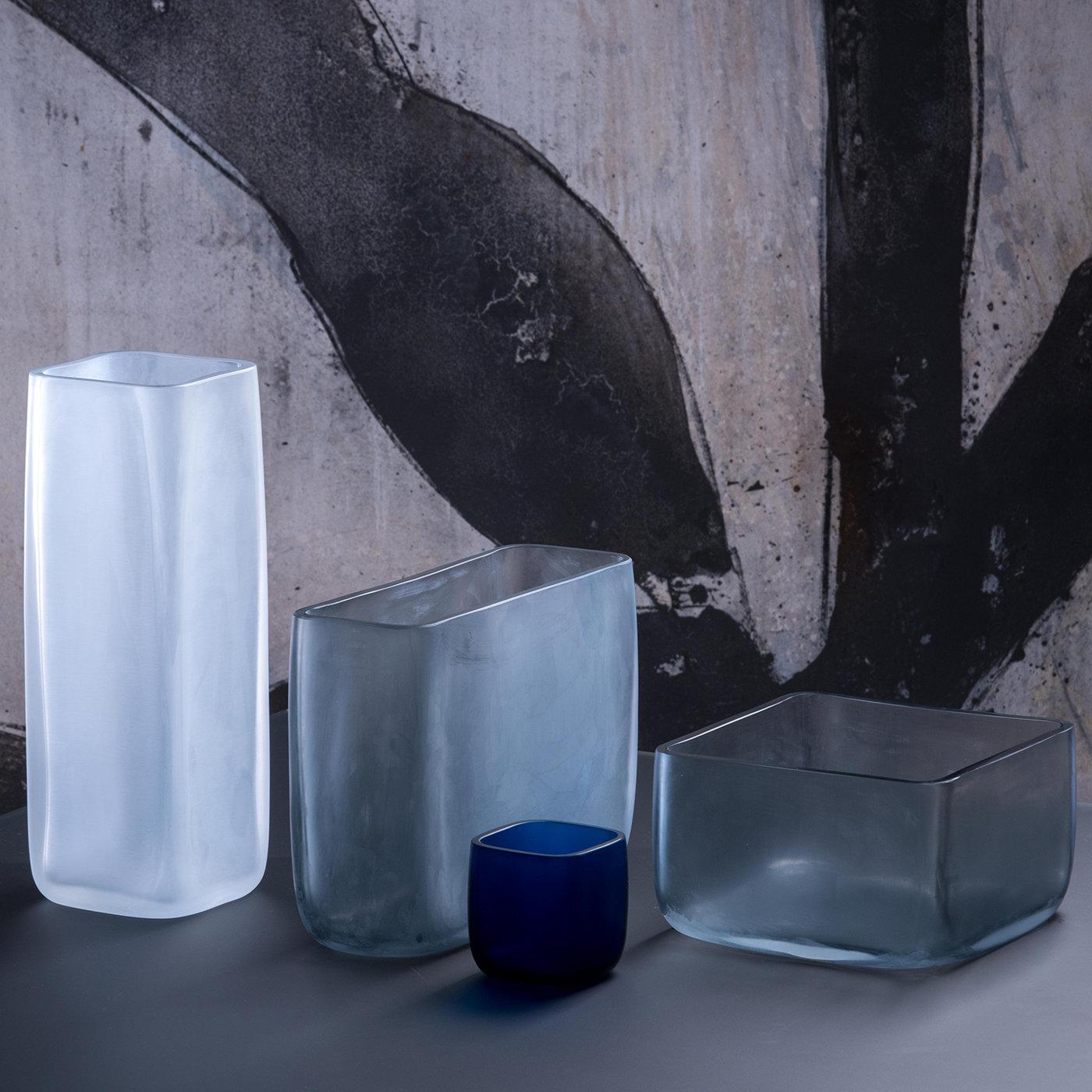 Italian Cubes White Vase by LPKW For Sale