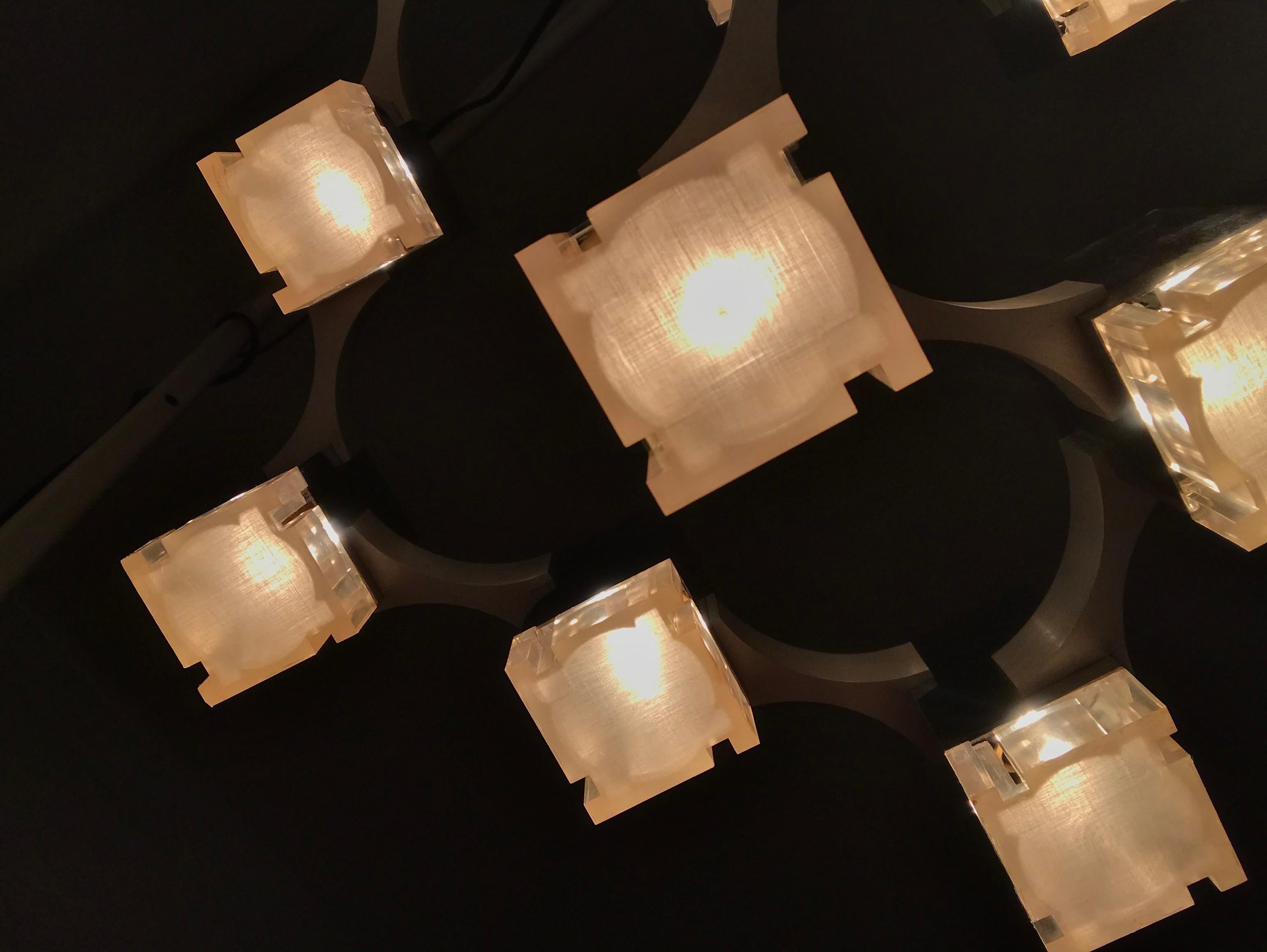 Cubic 37-Light Ceiling Fixture by Gaetano Sciolari 5