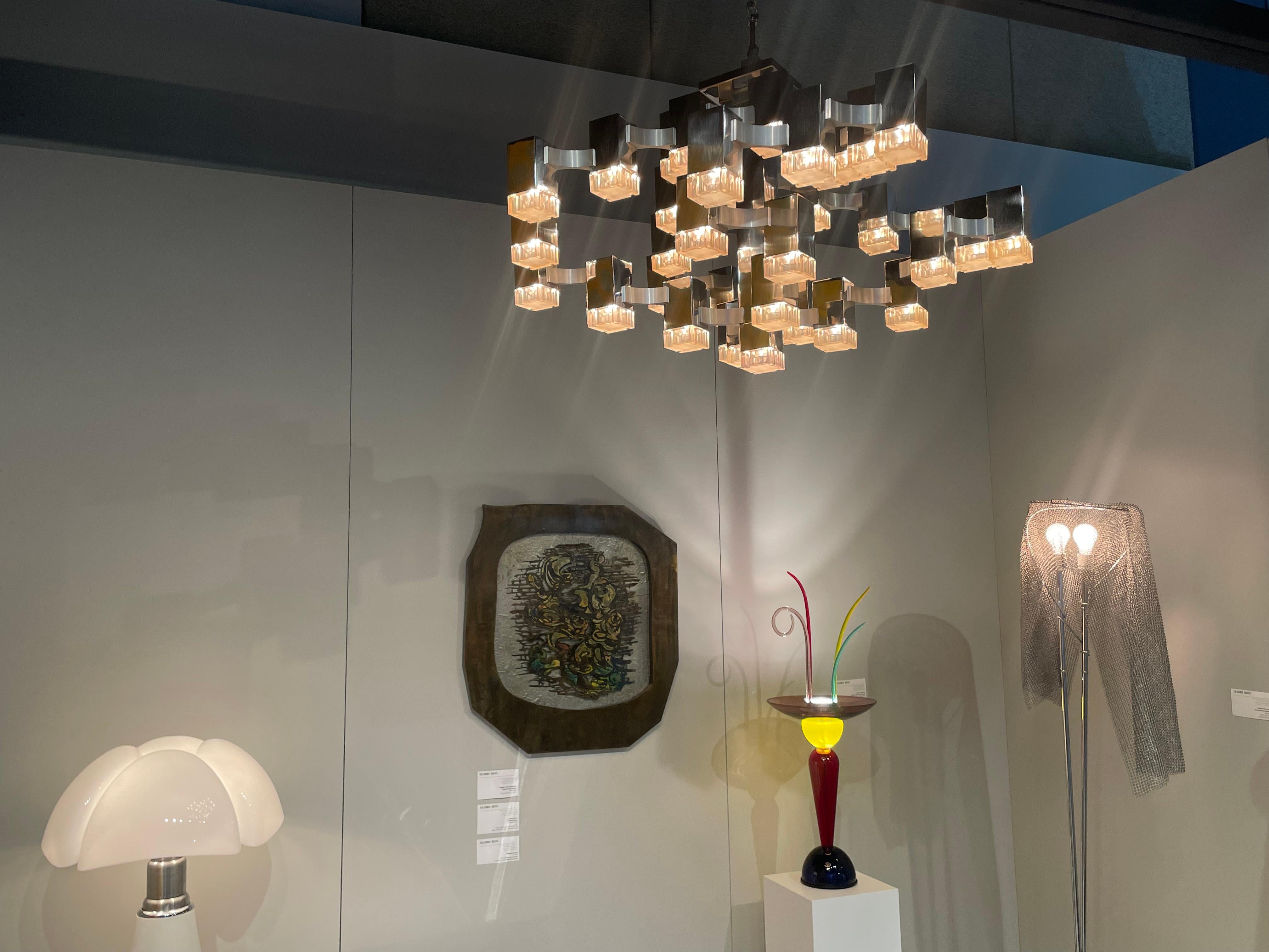 Cubic 37-Light Ceiling Fixture by Gaetano Sciolari 10
