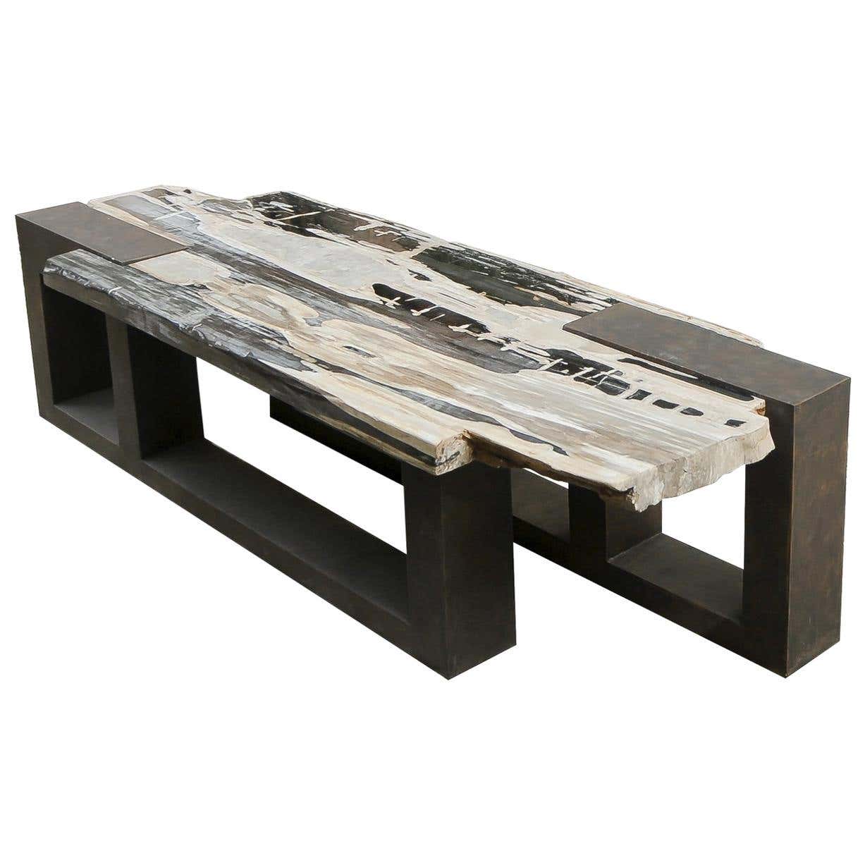 Petrified Wood Cubic Bench or Table For Sale at 1stDibs | petrified ...