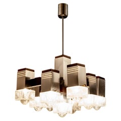 Cubic Chandelier by Gaetano Sciolari, 1970s