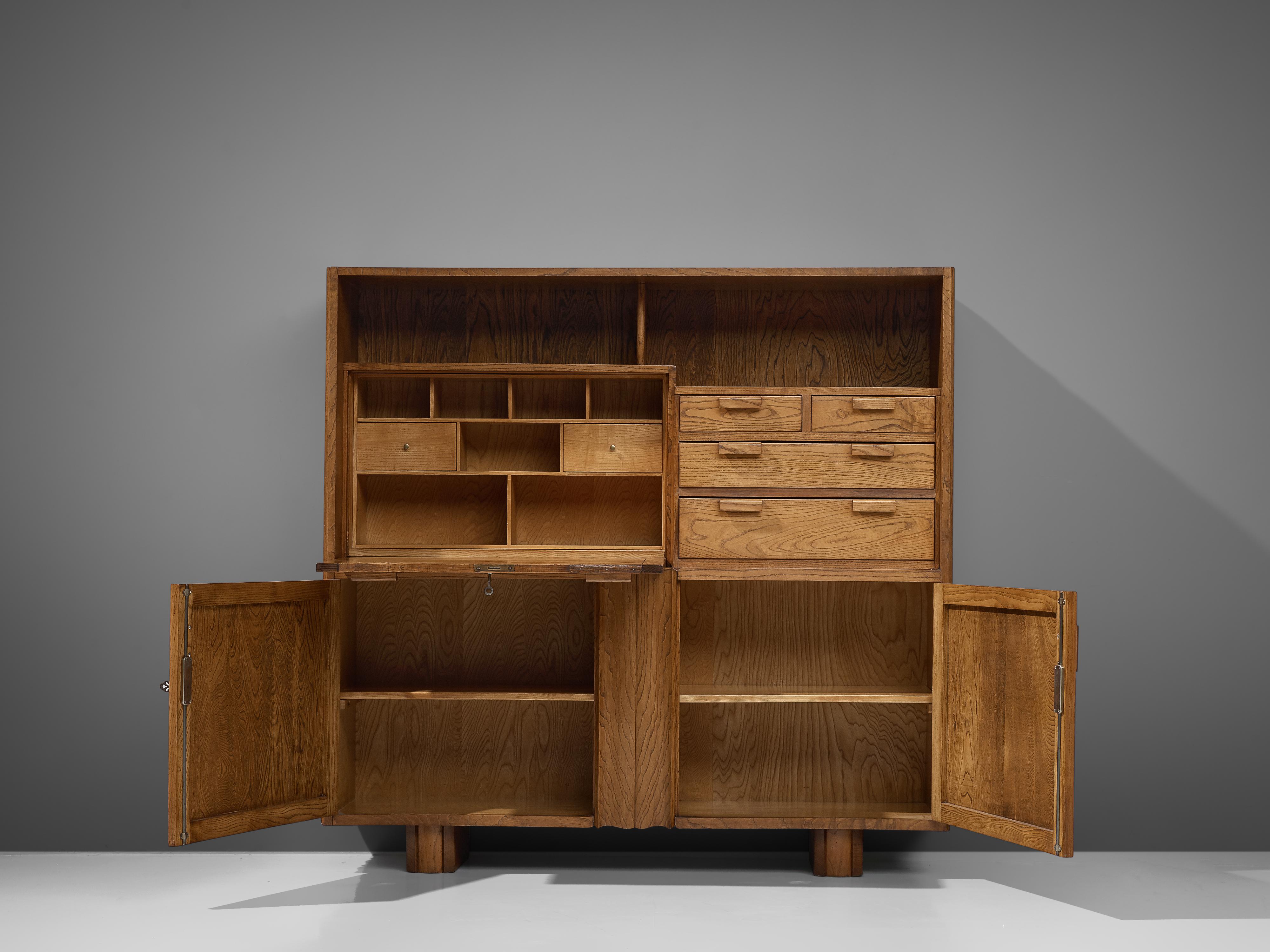 Cubic French Cabinet in Ash with Writing Desk 2