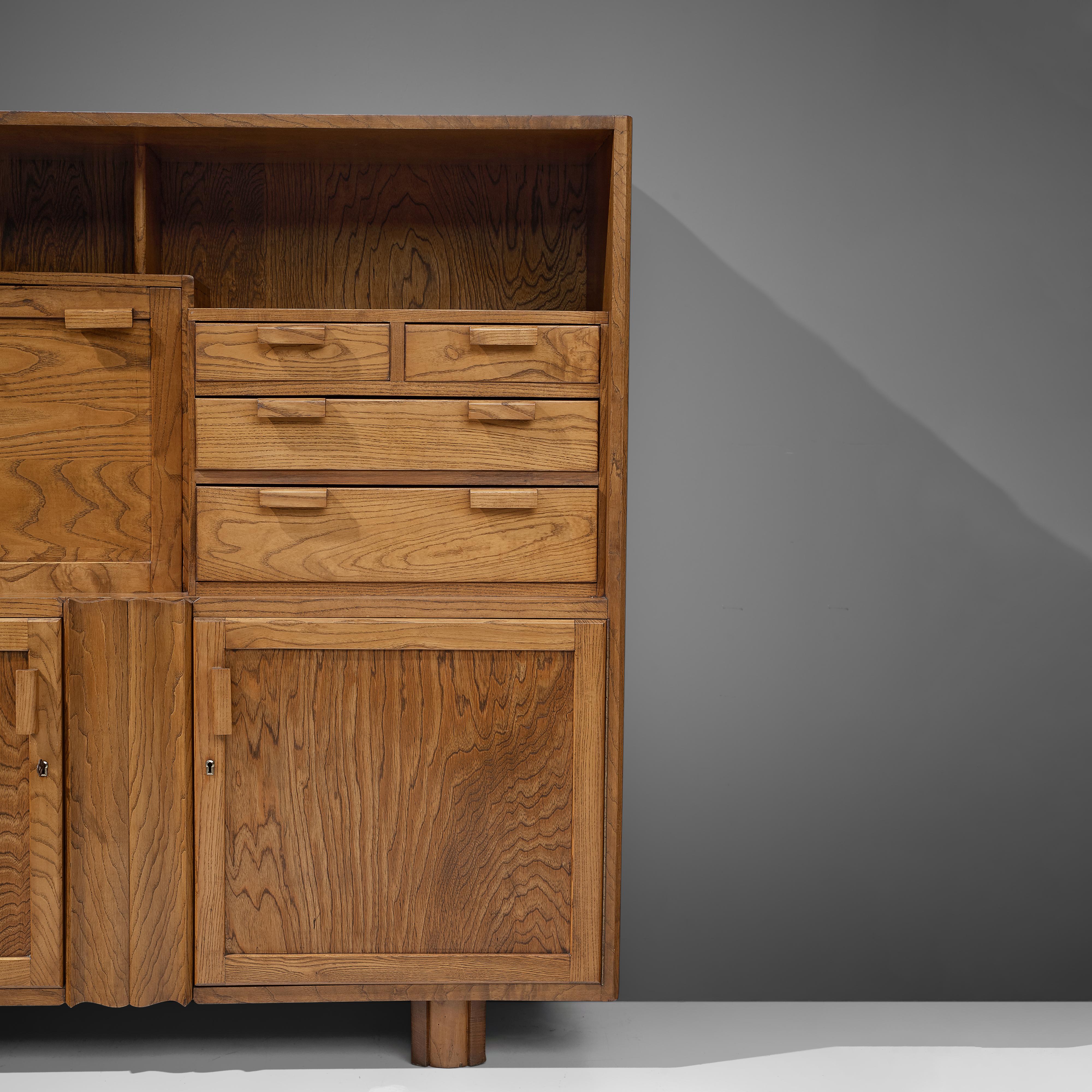 Cubic French Cabinet in Ash with Writing Desk 3