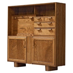 Cubic French Cabinet in Ash with Writing Desk