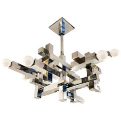 Cubic Gaetano Sciolari Chandelier, Italy, 1960s