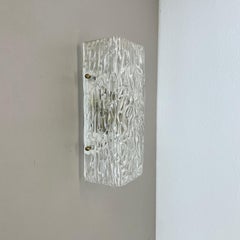 cubic Hollywood Regency Ice Glass Wall Light Made by Kalmar Lights, 1960s