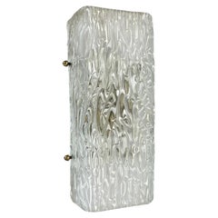 cubic Hollywood Regency Ice Glass Wall Light Made by Kalmar Lights, 1960s