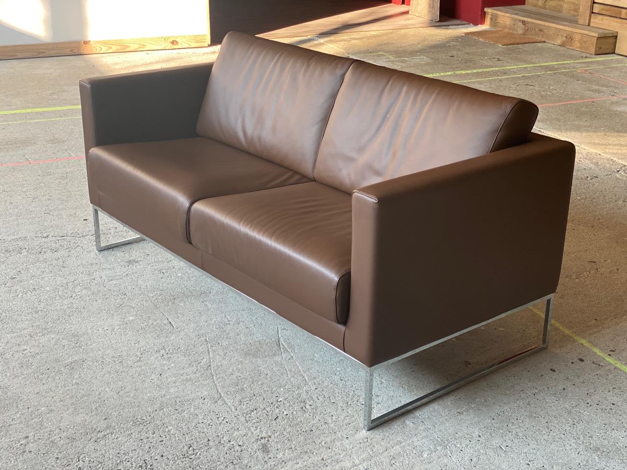 Cubic - Sofá de piel italiana de Giulio Marelli Moderno en venta