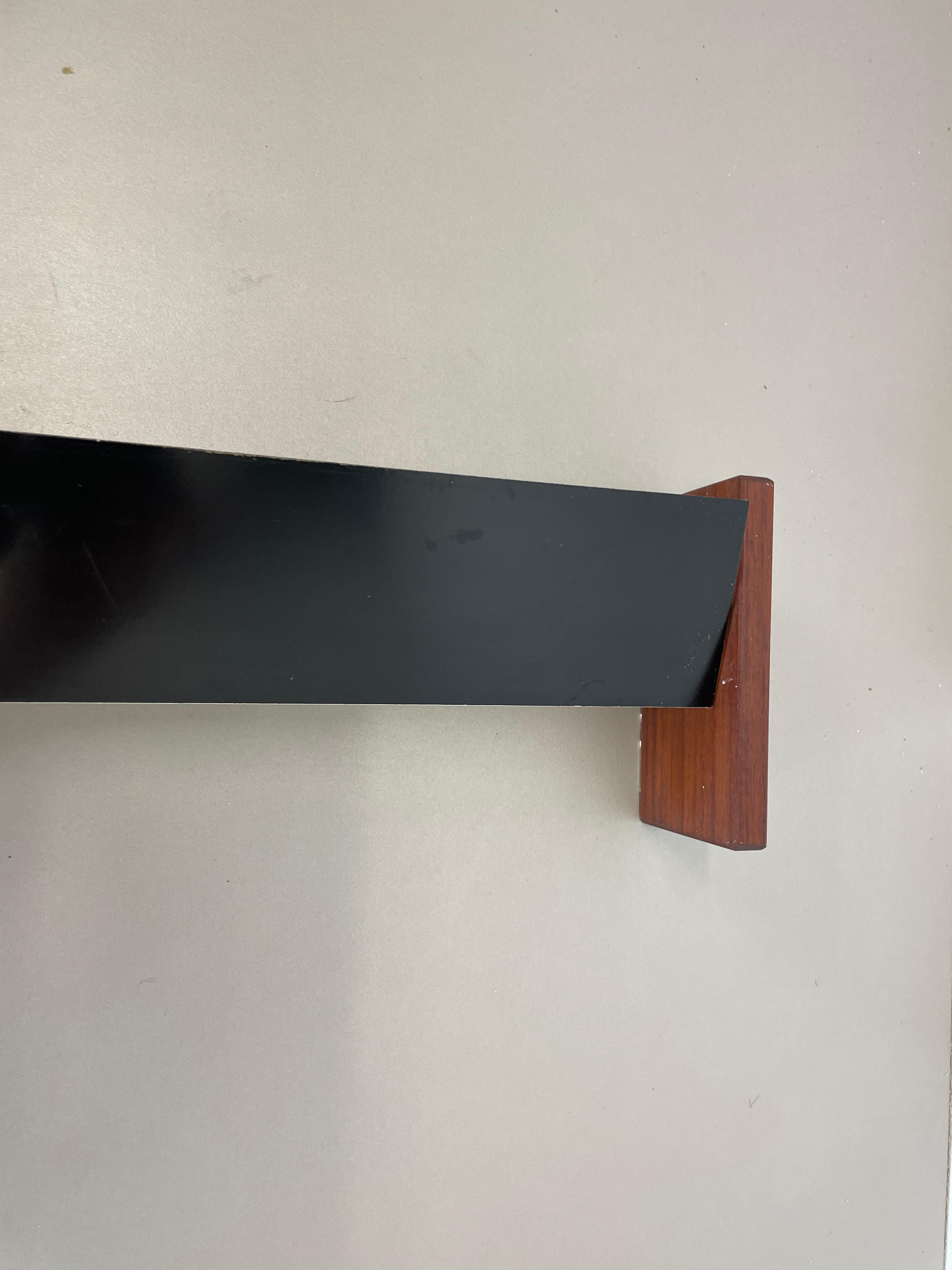 cubic Large 38cm Teak and Metal adjustable wall light element, Germany 1950s For Sale 7