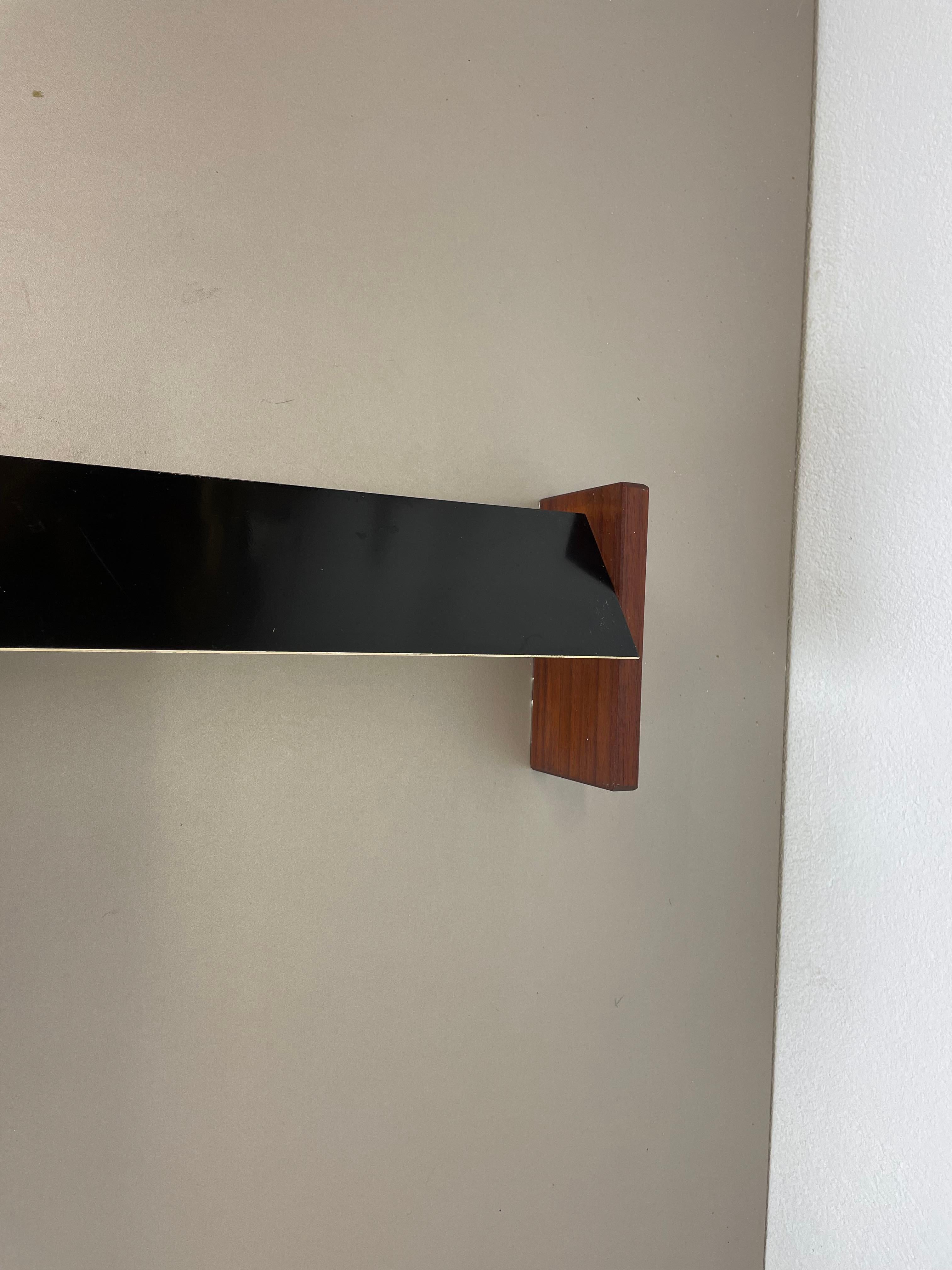 cubic Large 38cm Teak and Metal adjustable wall light element, Germany 1950s For Sale 2