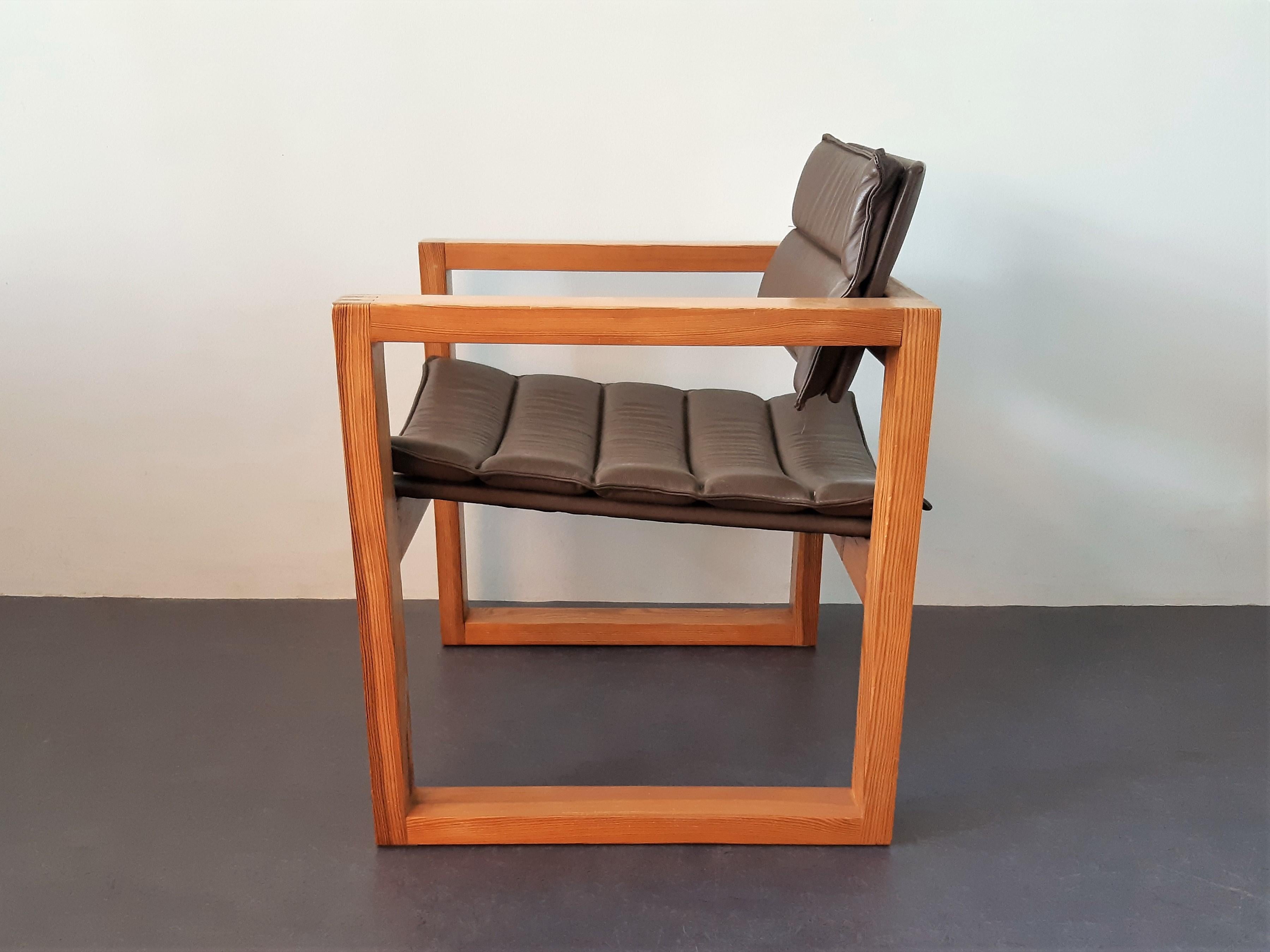 Néerlandais Chaise longue cubique d'Ate van Apeldoorn pour Houtwerk Hattem, Pays-Bas 196 en vente
