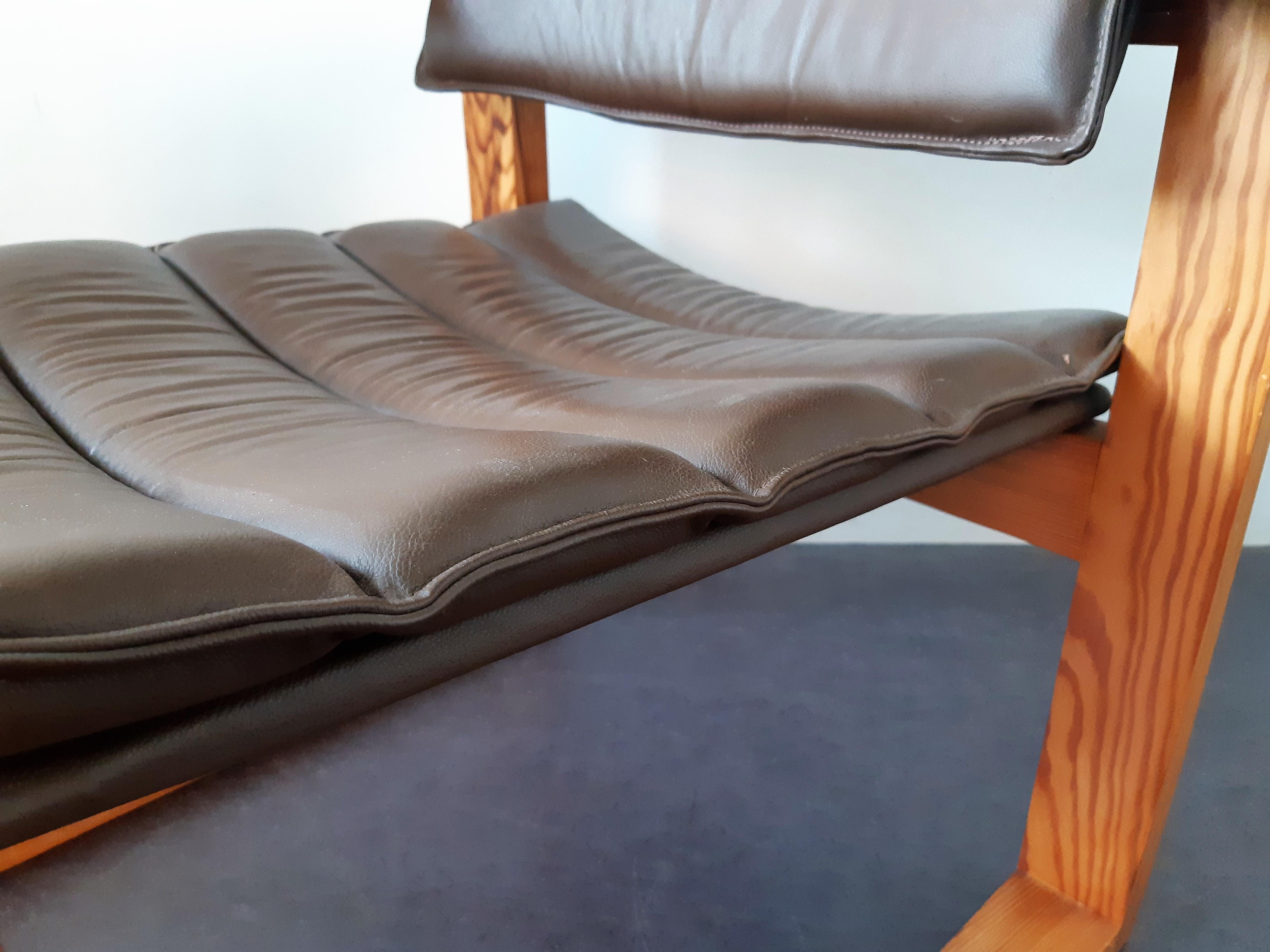 Cuir Chaise longue cubique d'Ate van Apeldoorn pour Houtwerk Hattem, Pays-Bas 196 en vente