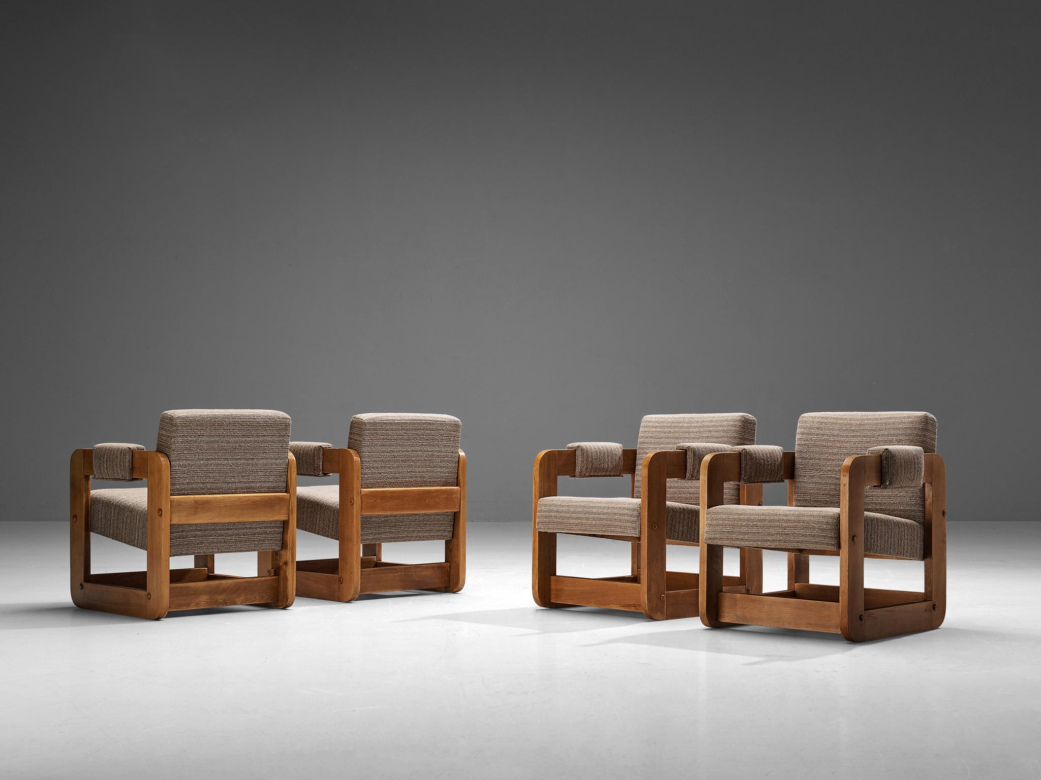 Cubic Lounge Chairs mit hellgrauer Polsterung  im Angebot 1