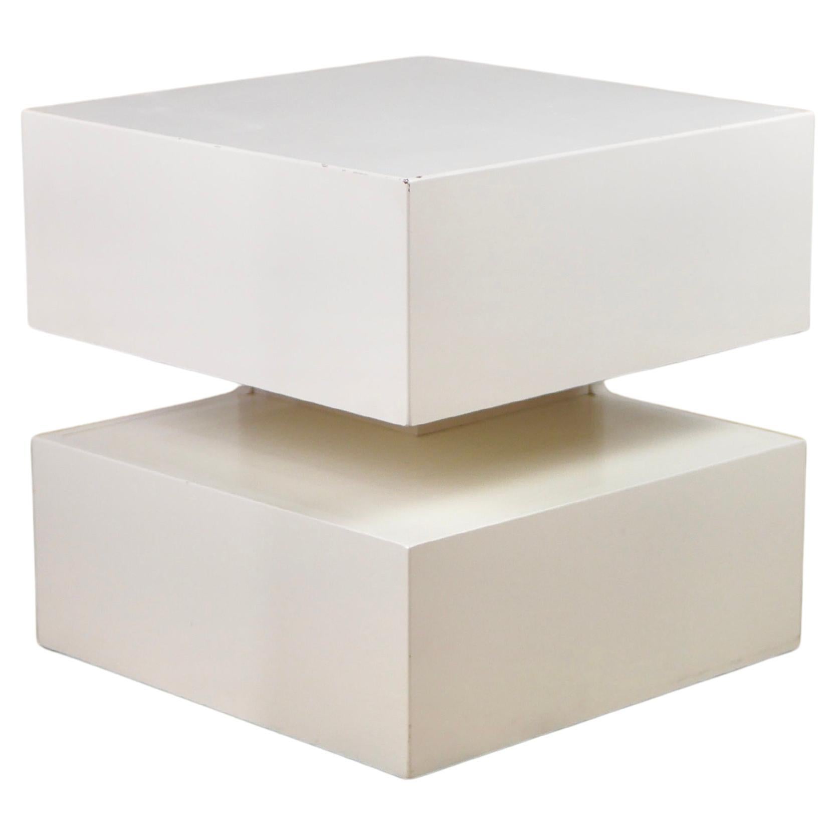 Cubic Nightstand or Side Table from the 1980s