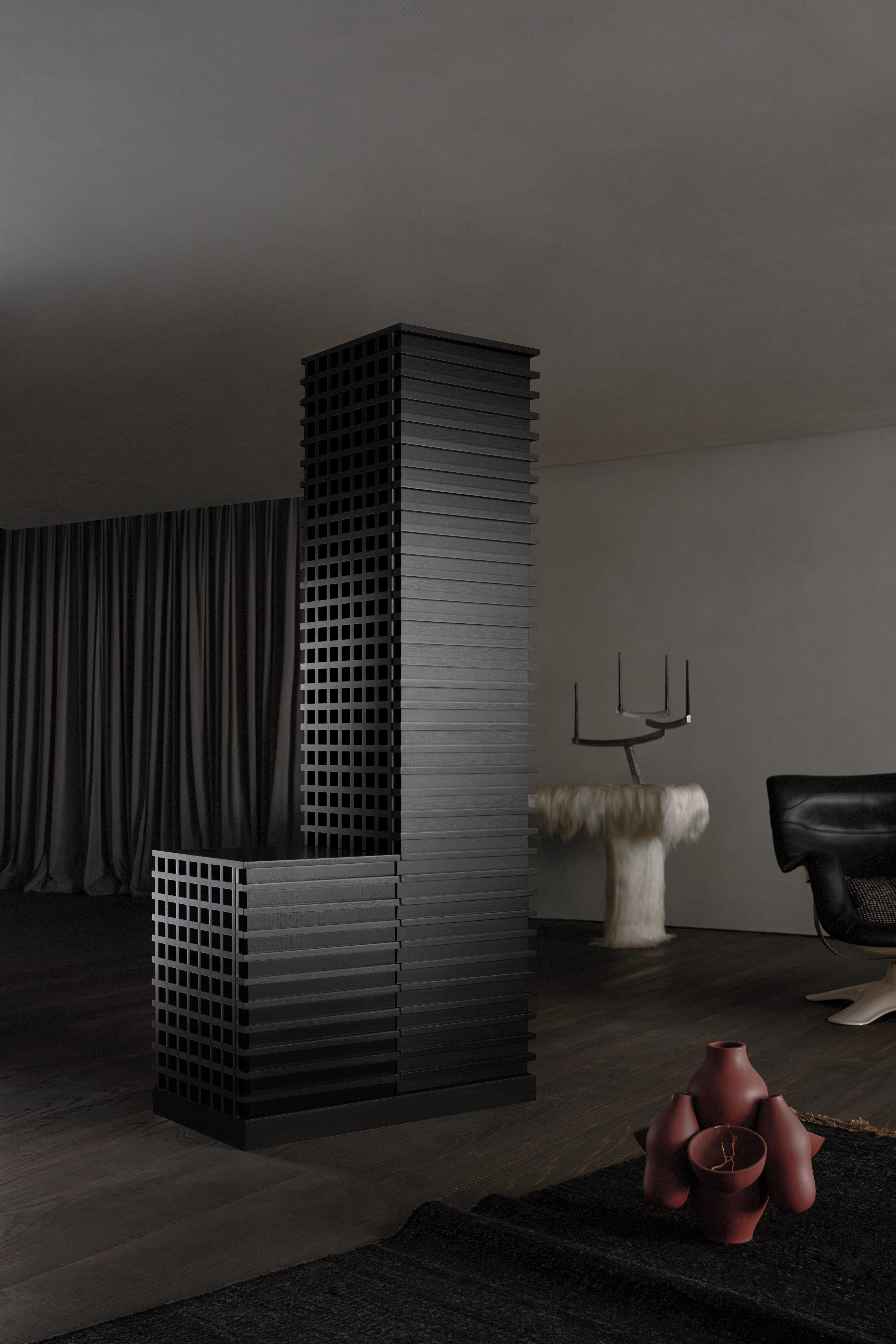 XXIe siècle et contemporain Meuble de rangement cubic Pillar de l'Atelier V&F en vente