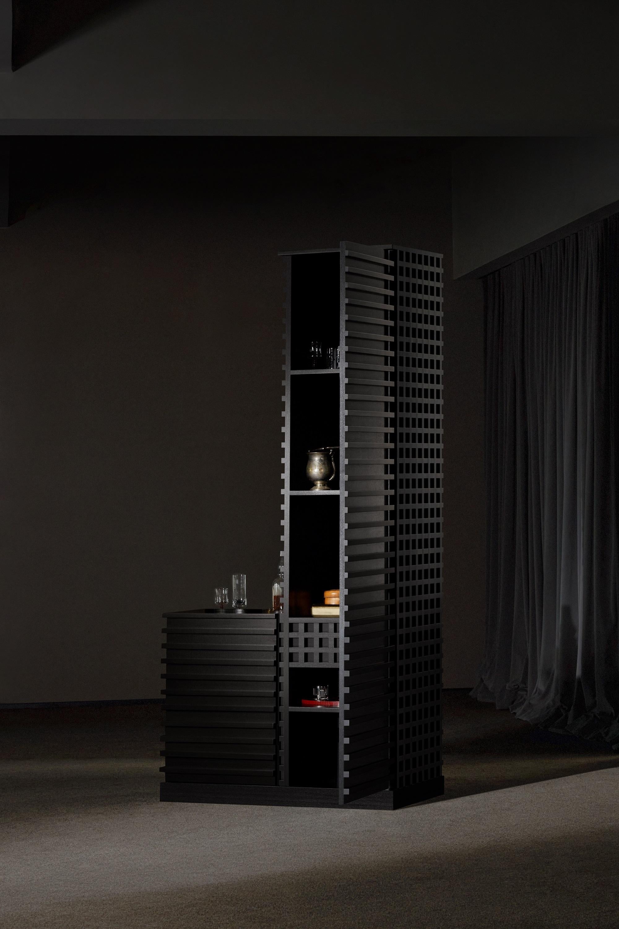 Chêne Meuble de rangement cubic Pillar de l'Atelier V&F en vente