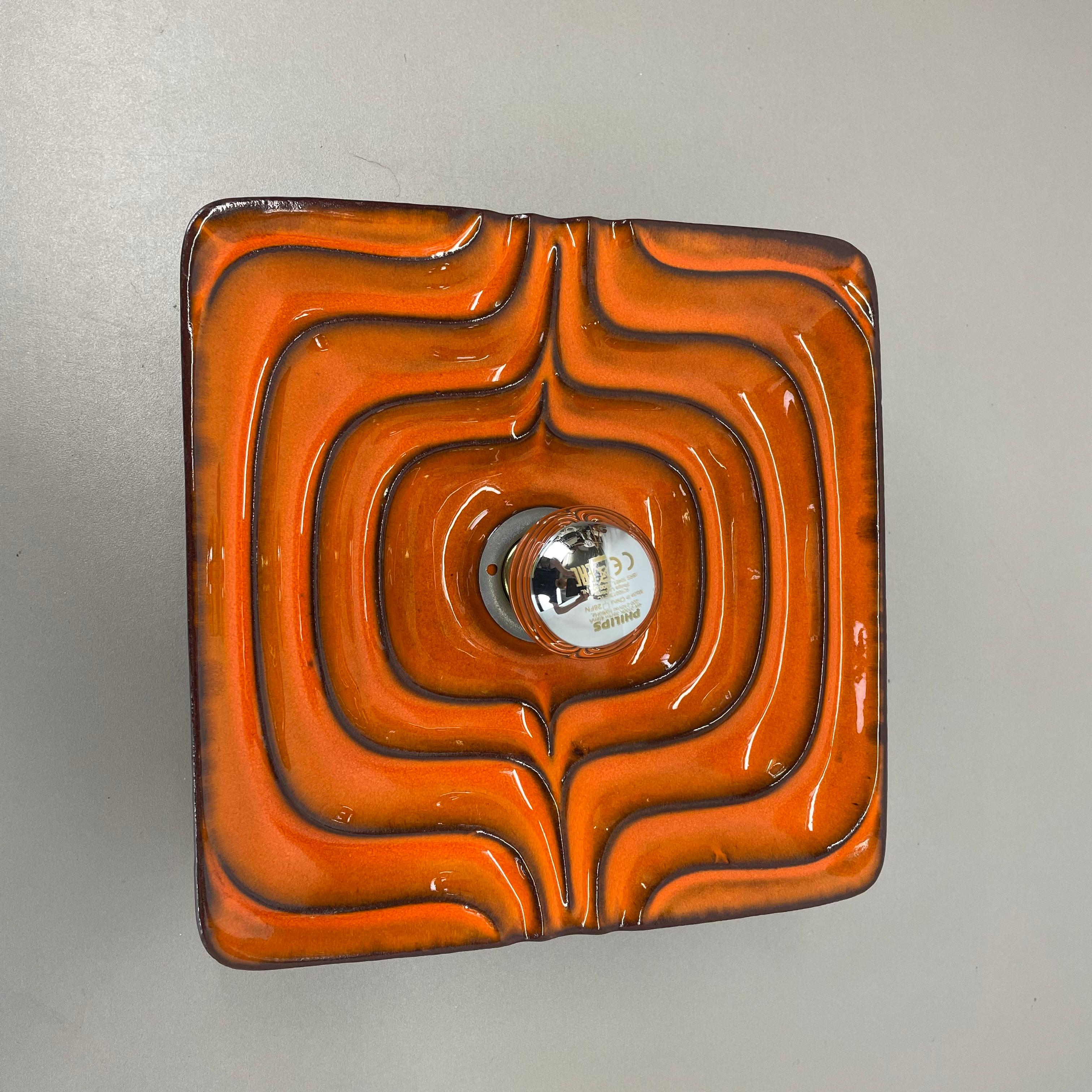 Cubic psychedelic POP ART Fat Lava Wall Light by PAN CERAMICS, Germany, 1970 no1 For Sale 4
