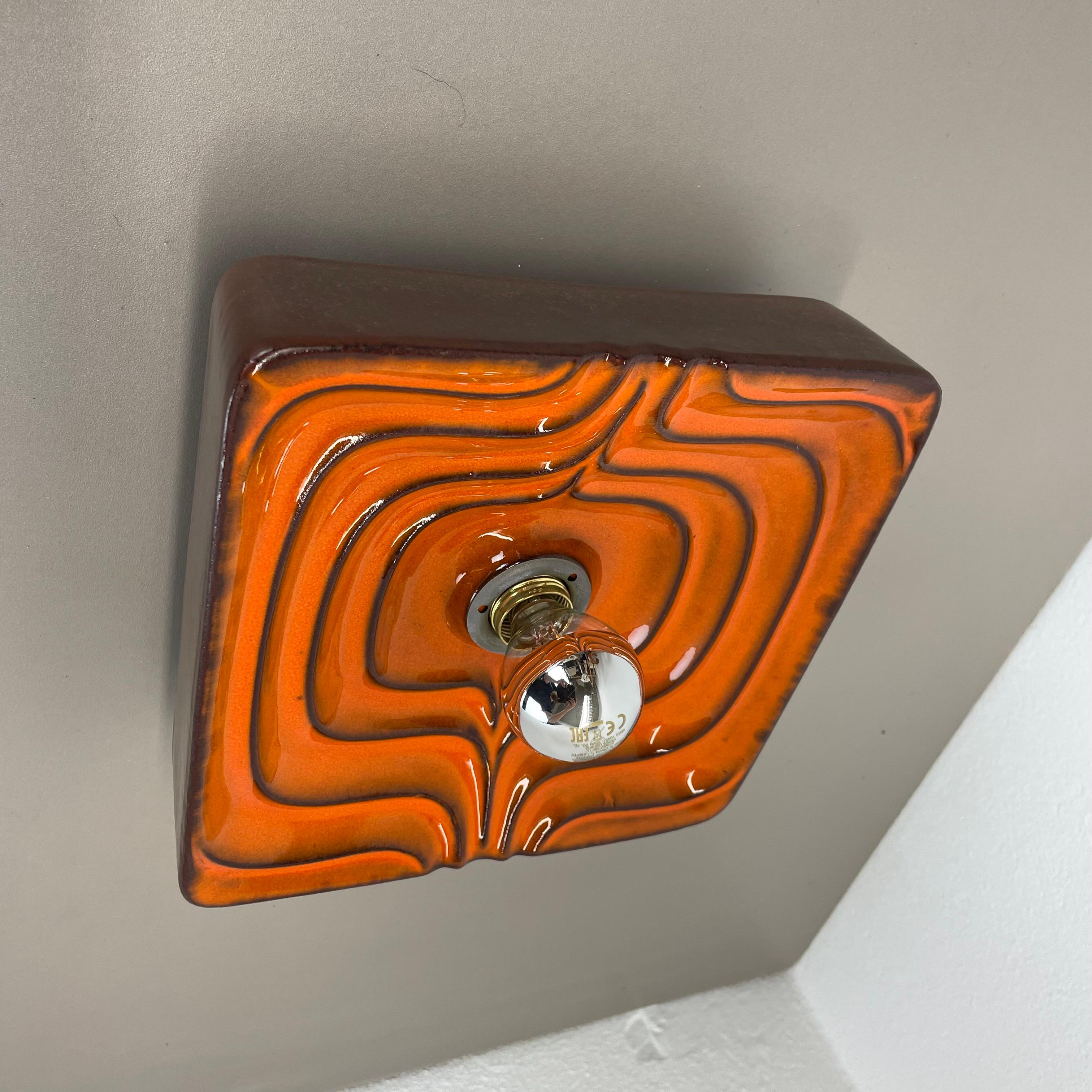 Cubic psychedelic POP ART Fat Lava Wall Light by PAN CERAMICS, Germany, 1970 no1 For Sale 5
