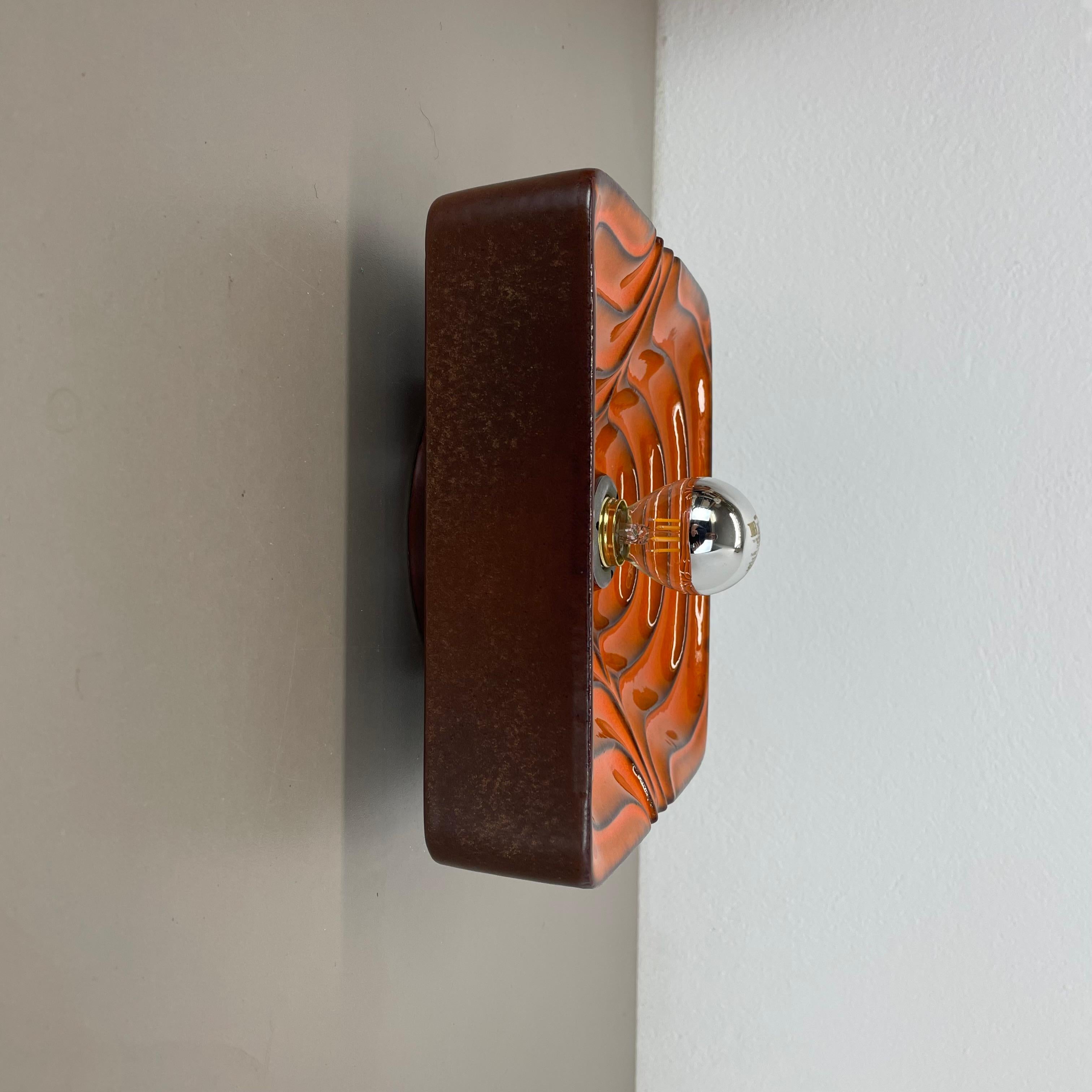 Cubic psychedelic POP ART Fat Lava Wall Light by PAN CERAMICS, Germany, 1970 no1 In Good Condition For Sale In Kirchlengern, DE