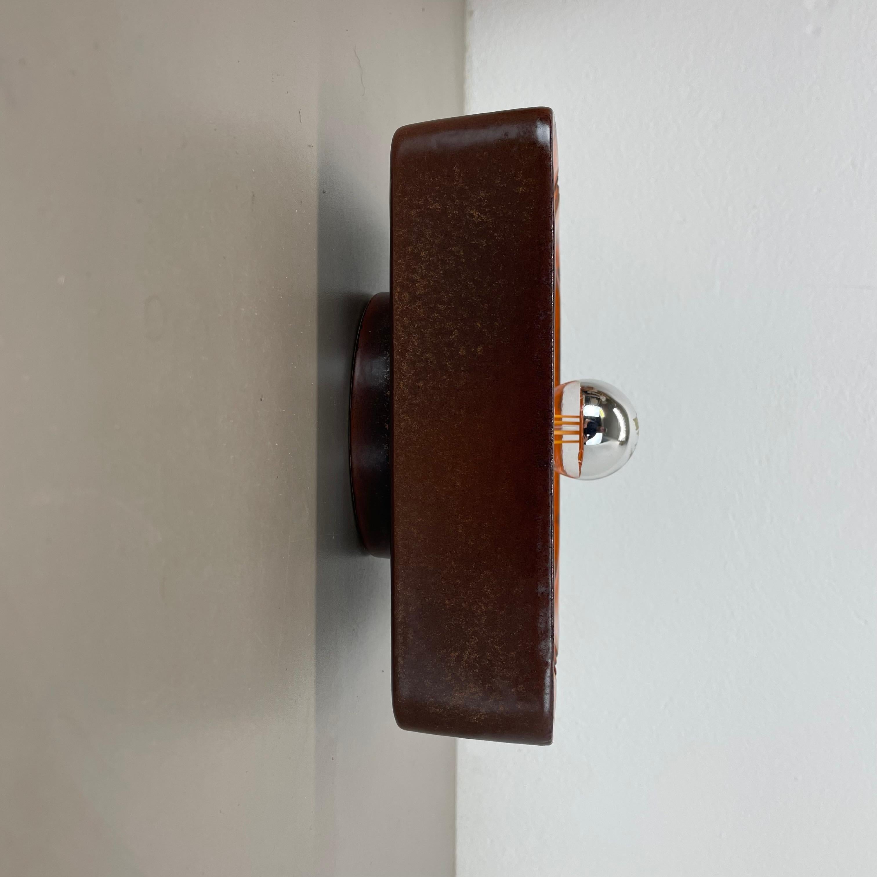 20th Century Cubic psychedelic POP ART Fat Lava Wall Light by PAN CERAMICS, Germany, 1970 no1 For Sale