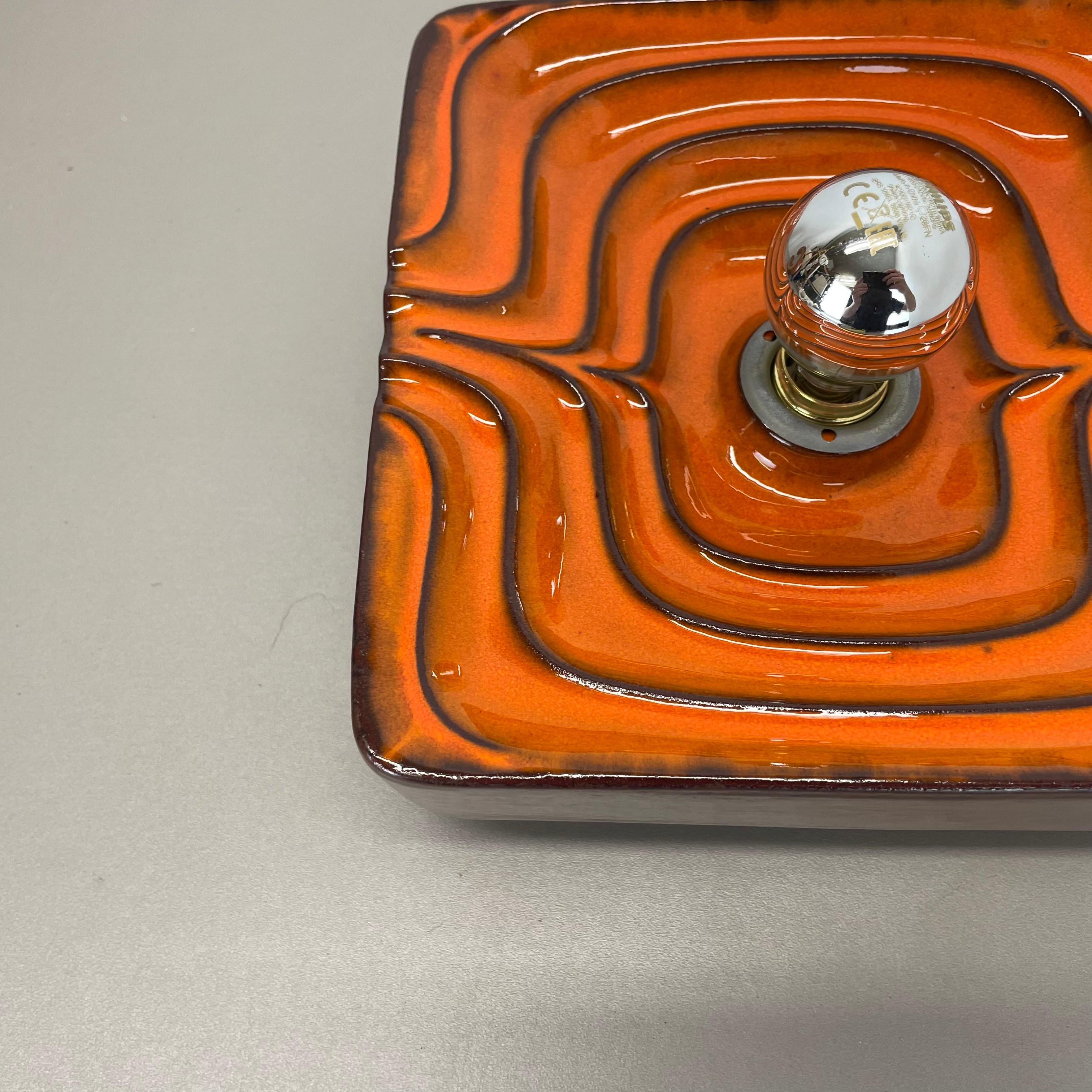 Metal Cubic psychedelic POP ART Fat Lava Wall Light by PAN CERAMICS, Germany, 1970 no1 For Sale