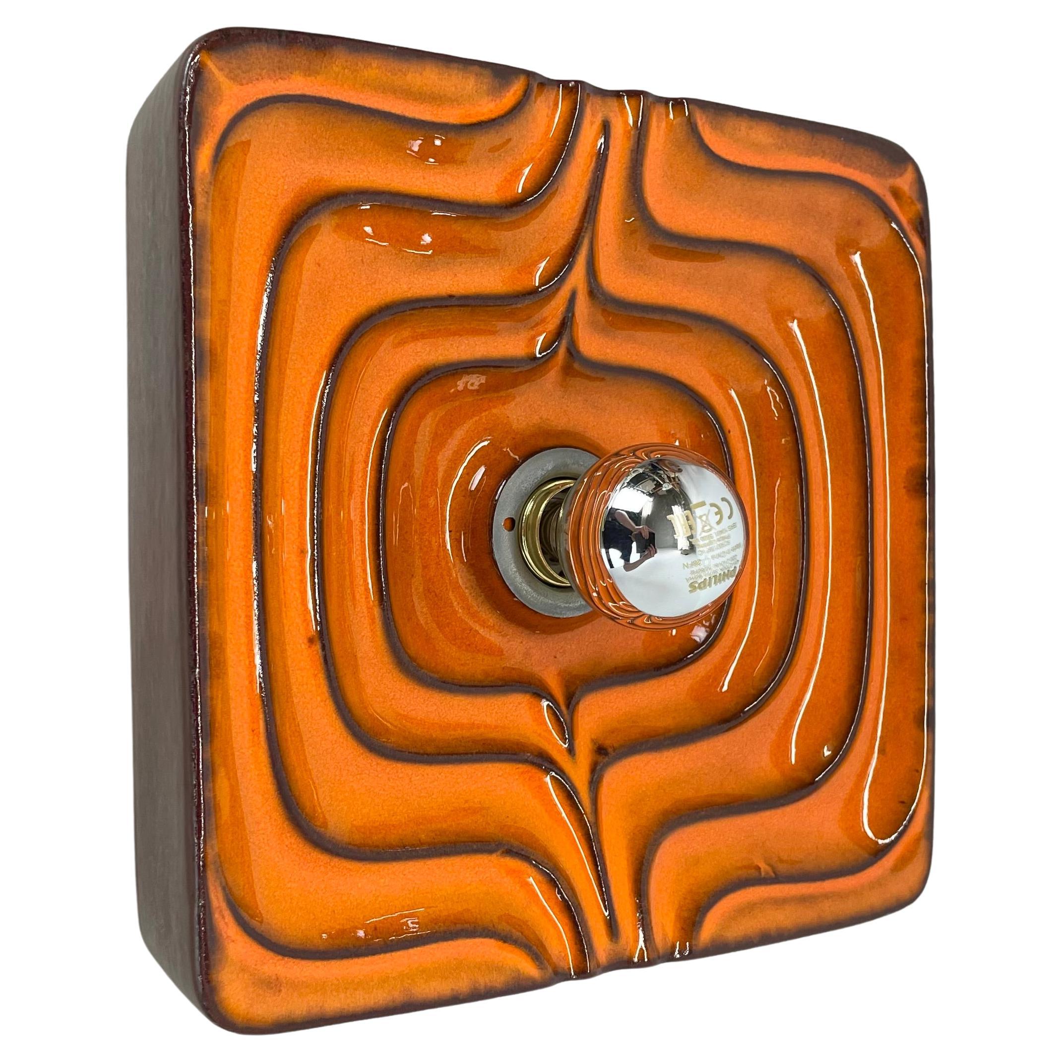 Lampada da parete cubica psichedelica POP ART Fat Lava di PAN CERAMICS, Germania, 1970 no1