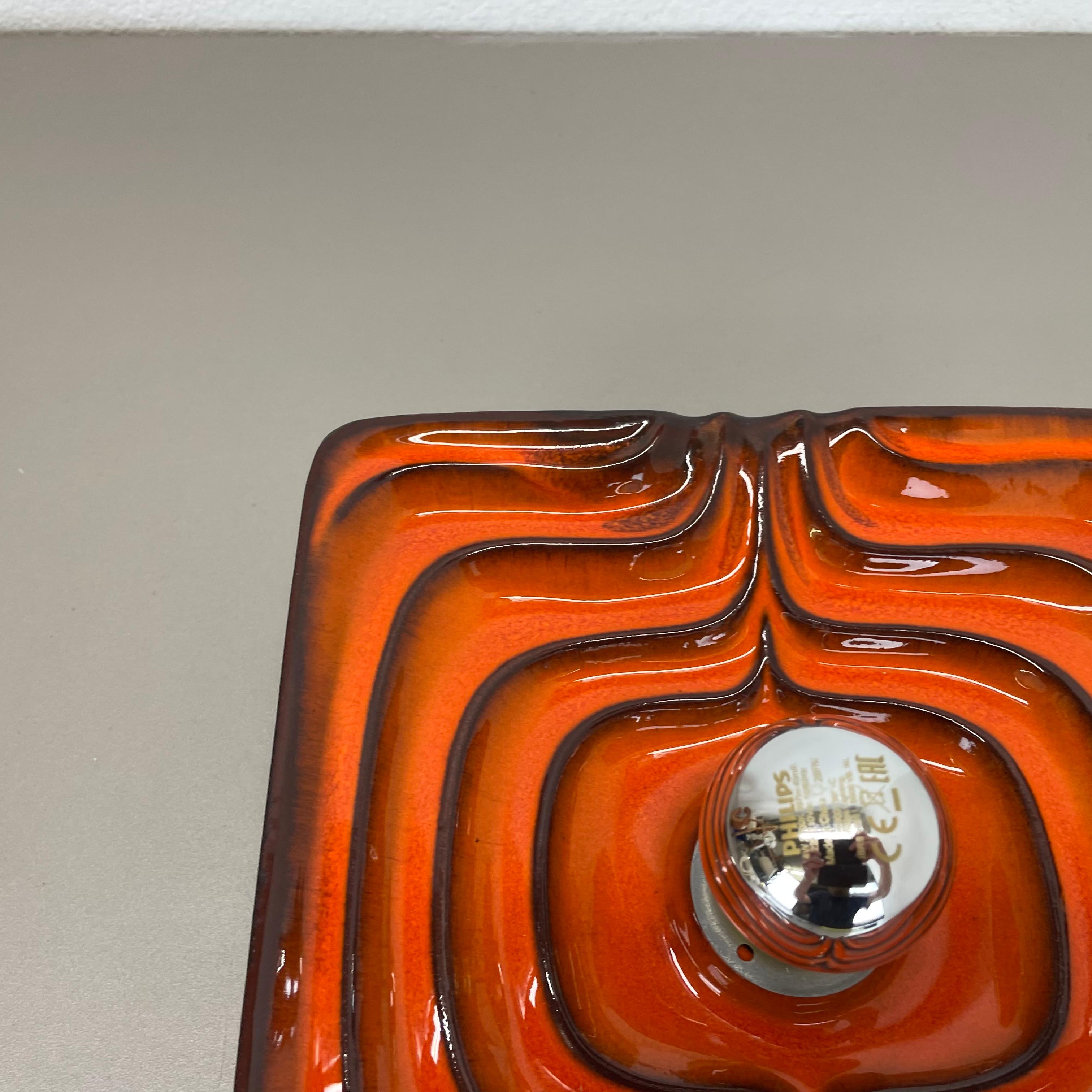 Cubic psychedelic POP ART Fat Lava Wall Light by PAN CERAMICS, Germany, 1970 no2 For Sale 4